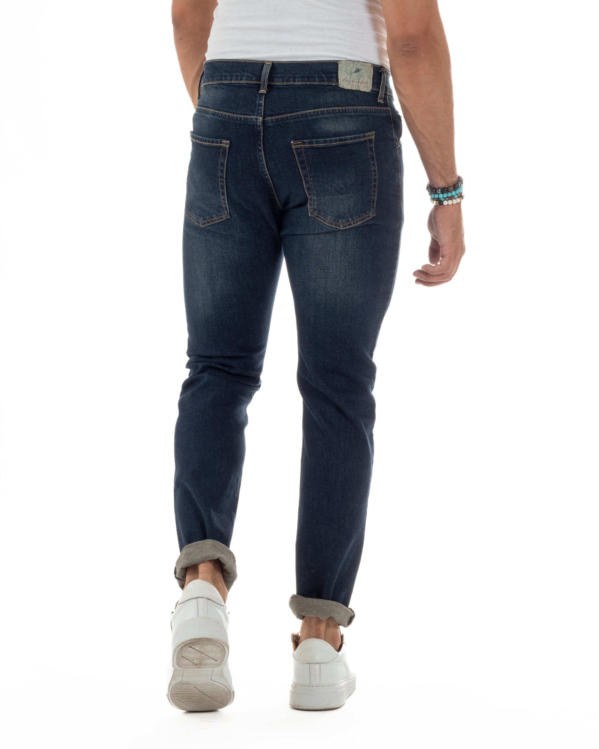 Jeans Slim Fit Cinque Tasche Denim Sabbiato JS1143A