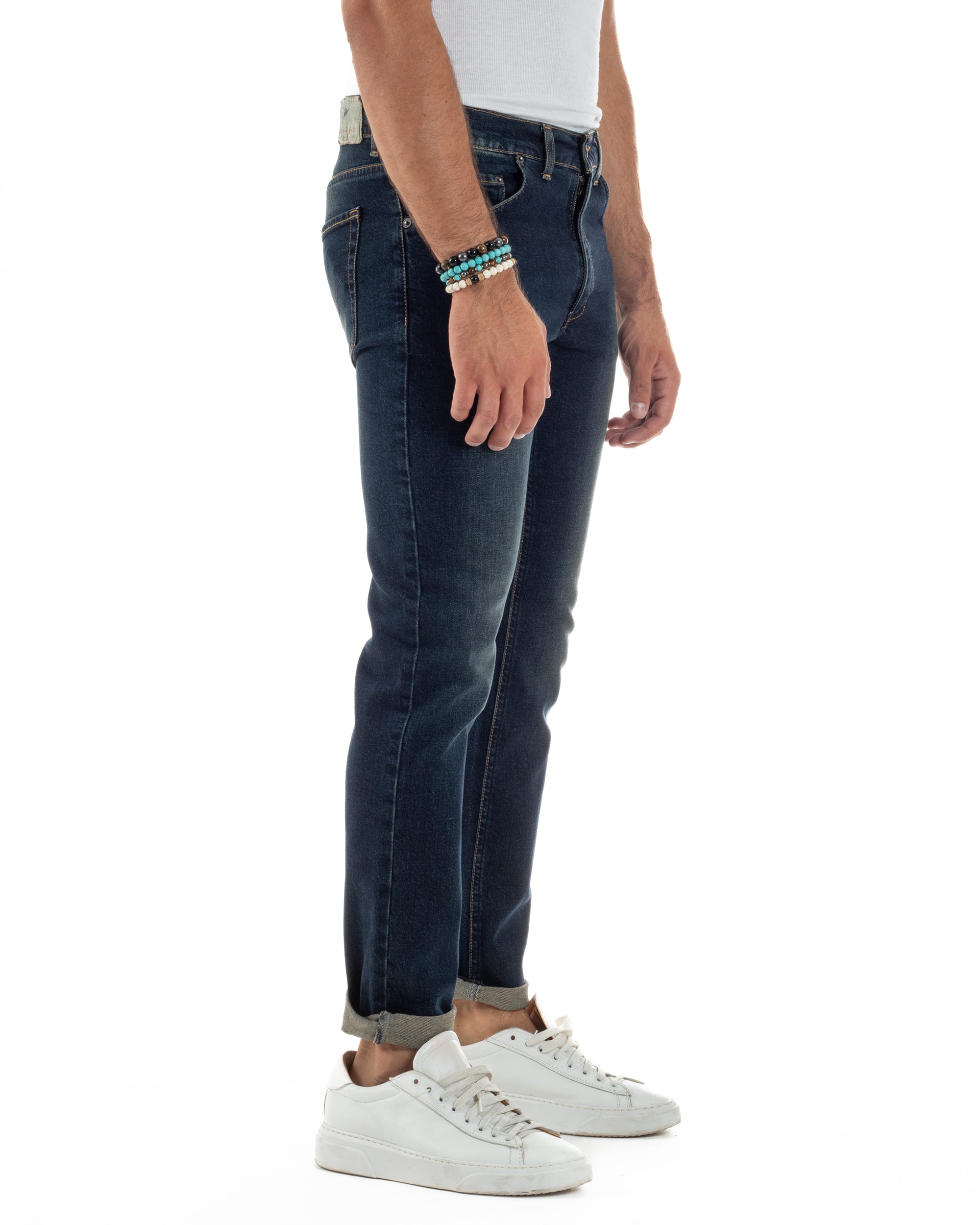 Jeans Slim Fit Cinque Tasche Denim Sabbiato JS1143A