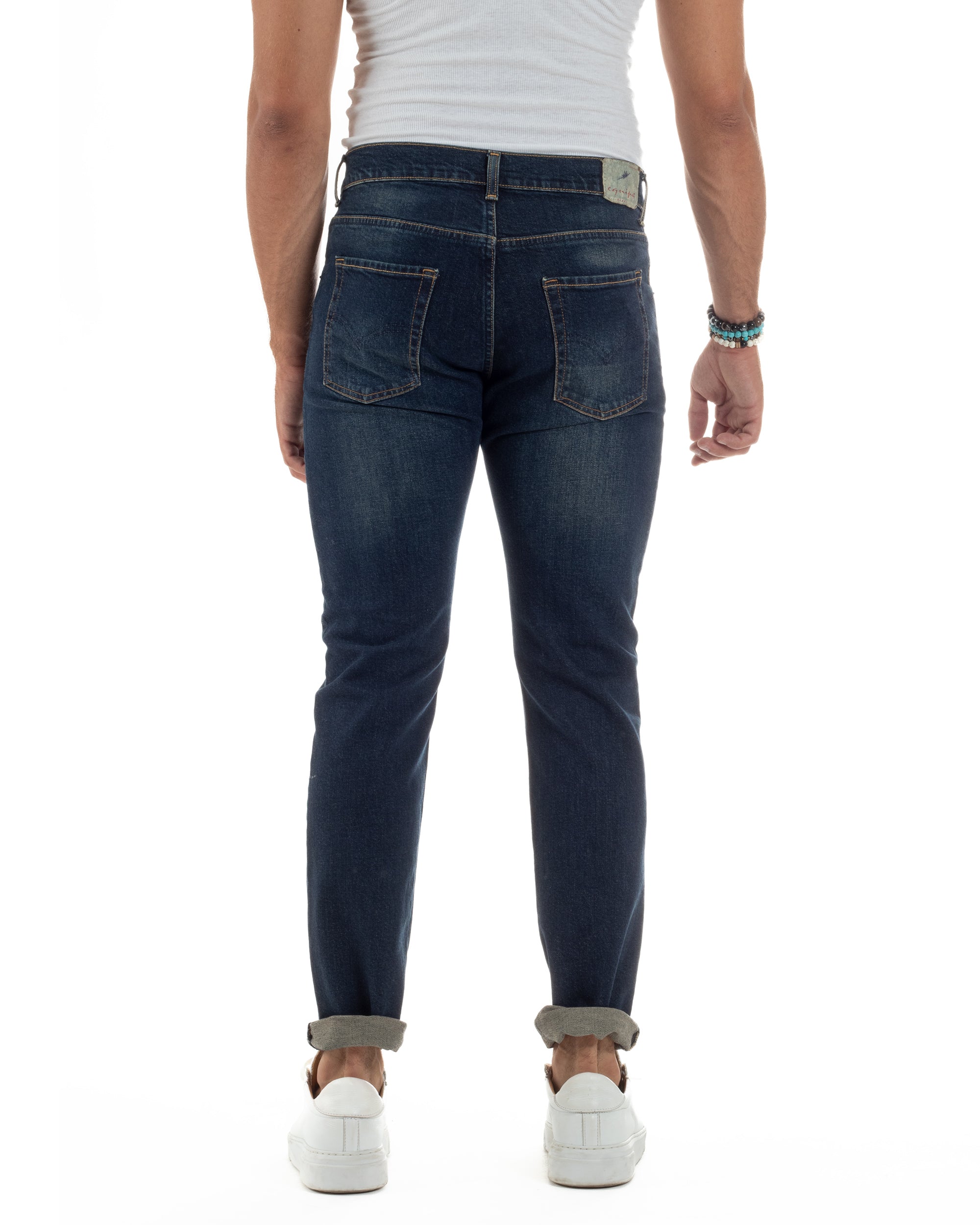 Jeans Slim Fit Cinque Tasche Denim Sabbiato JS1143A