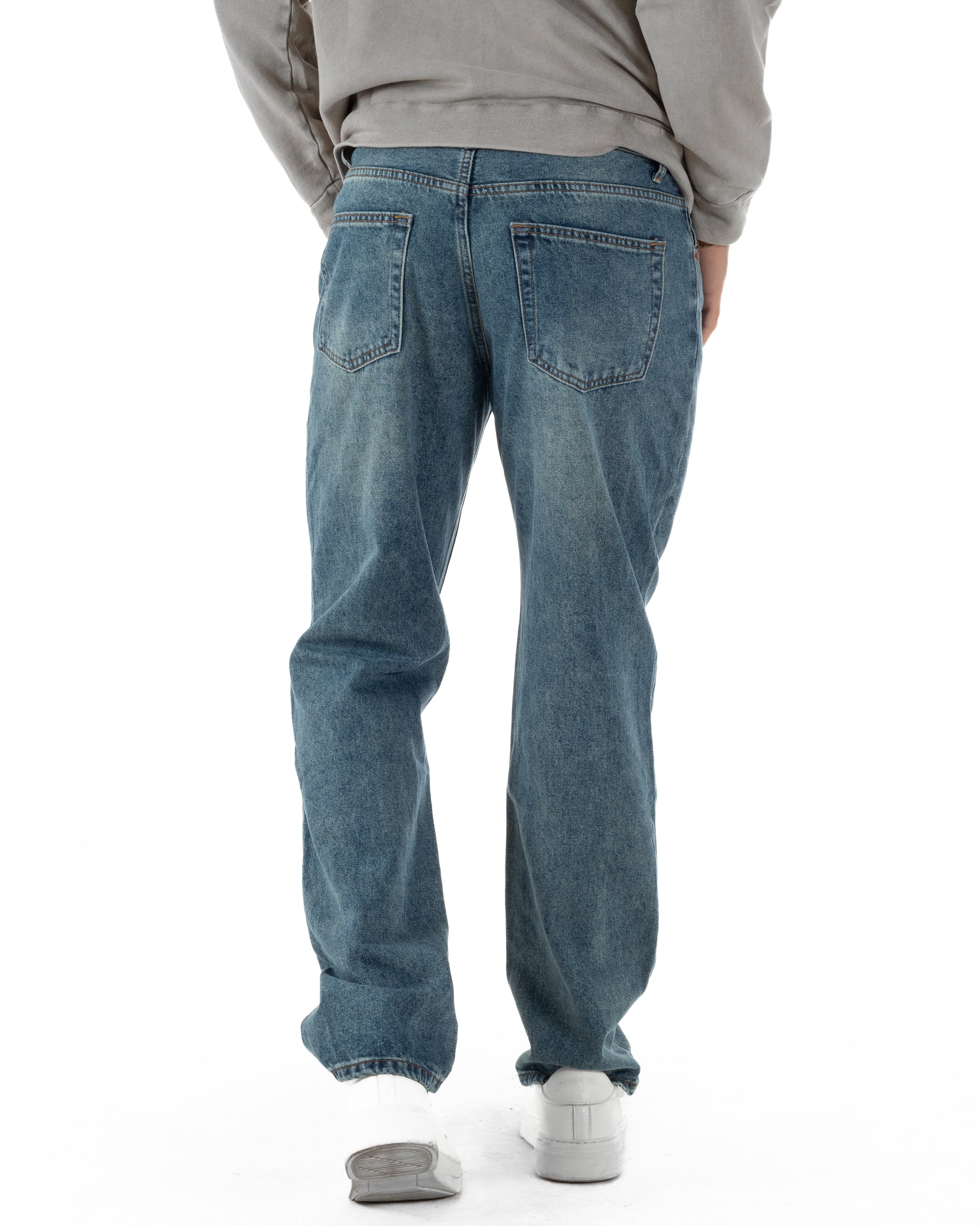 Jeans Uomo Baggy Fit Cinque Tasche Basic Denim JS1173A