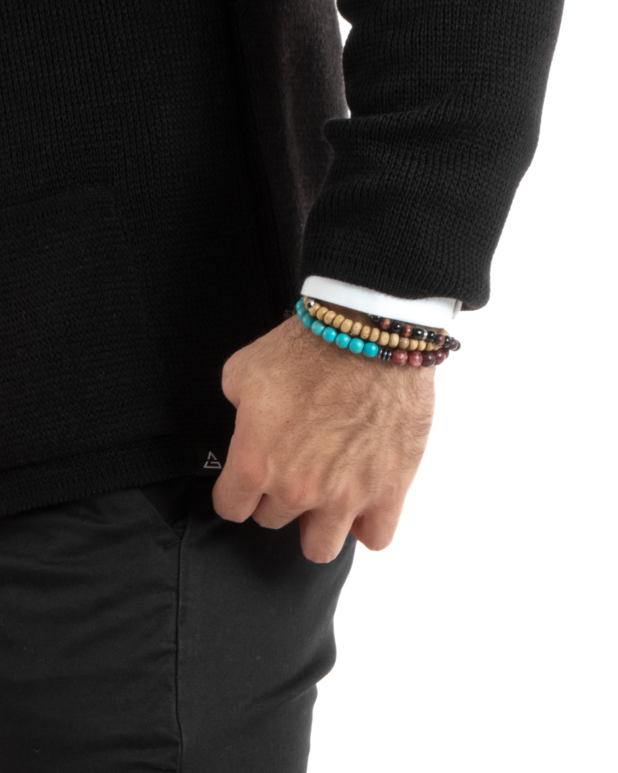 Cardigan Uomo Giacca Con Bottoni Maglia Casual Nero M2766A