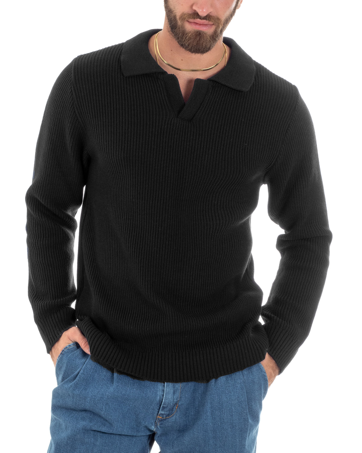 Maglioncino Dolcevita Uomo Giosal - Maglia Rasata, Collo Alto, Colori Basic, Taglio Aderente