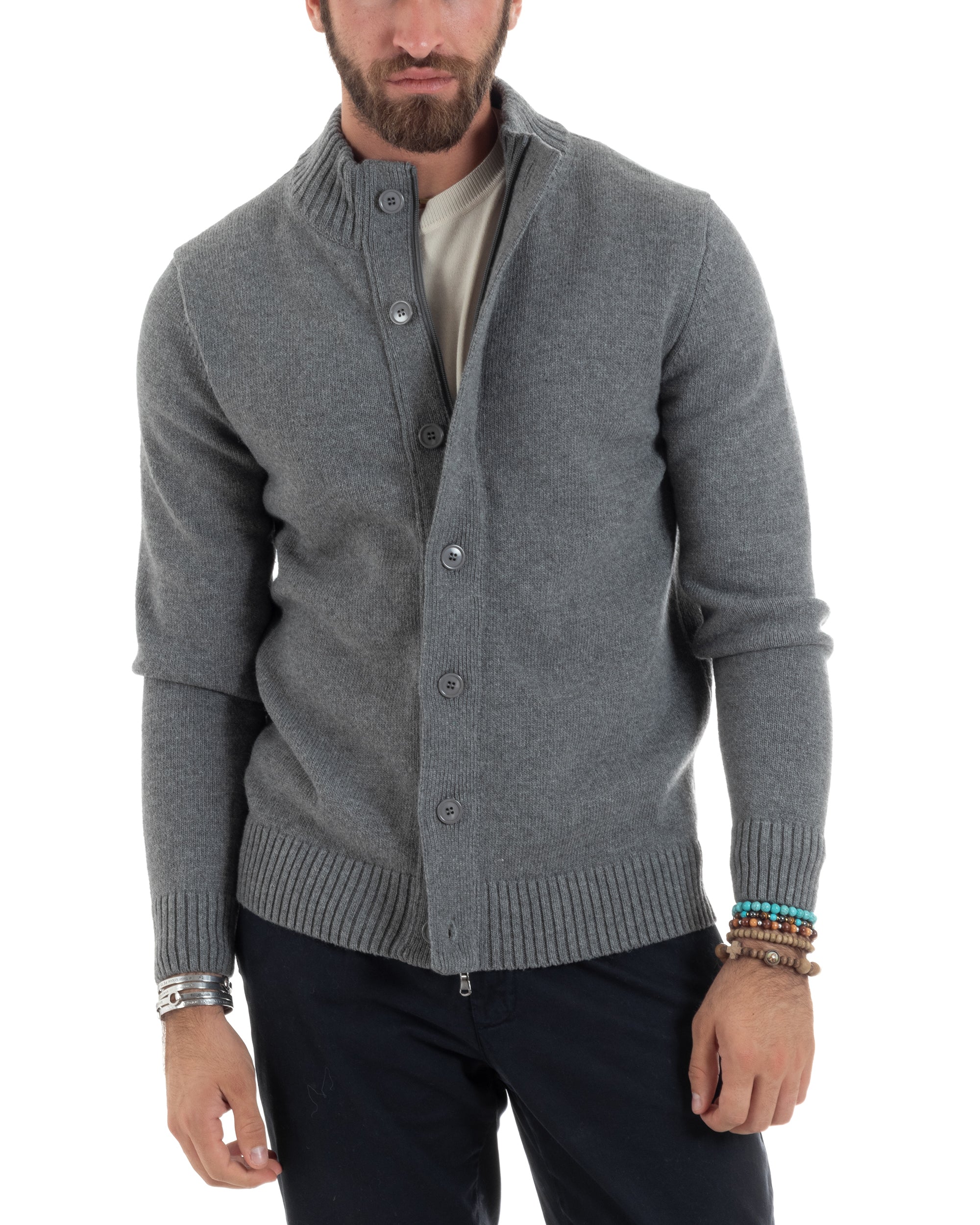 Cardigan Uomo Maglioncino Bottoni Cardigan Uomo Maglione Pesante