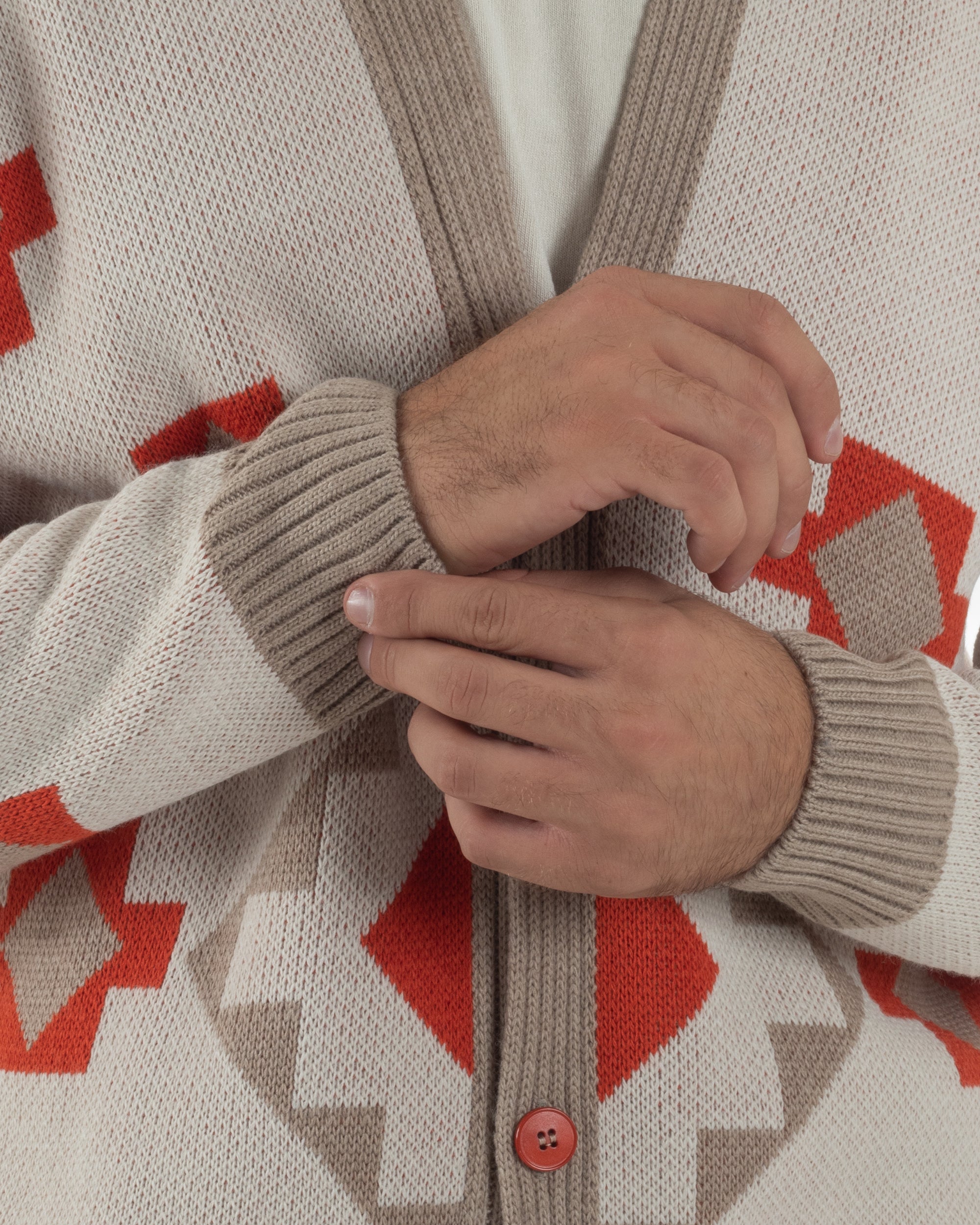 Cardigan Uomo Oversize Fantasia Azteca BlackSunday M2995A