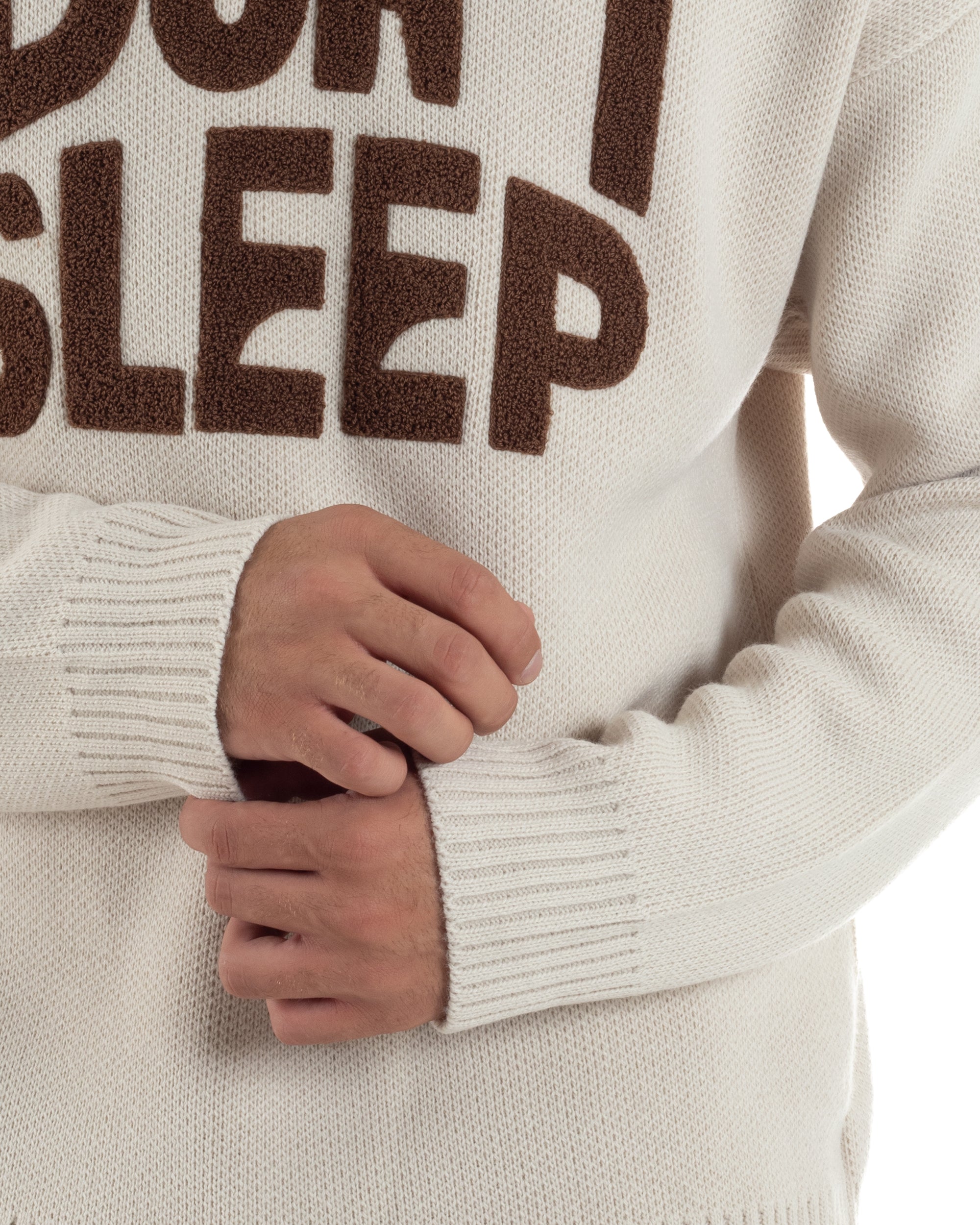 Maglia Uomo Girocollo Lana Relaxed Fit Beige M3018A