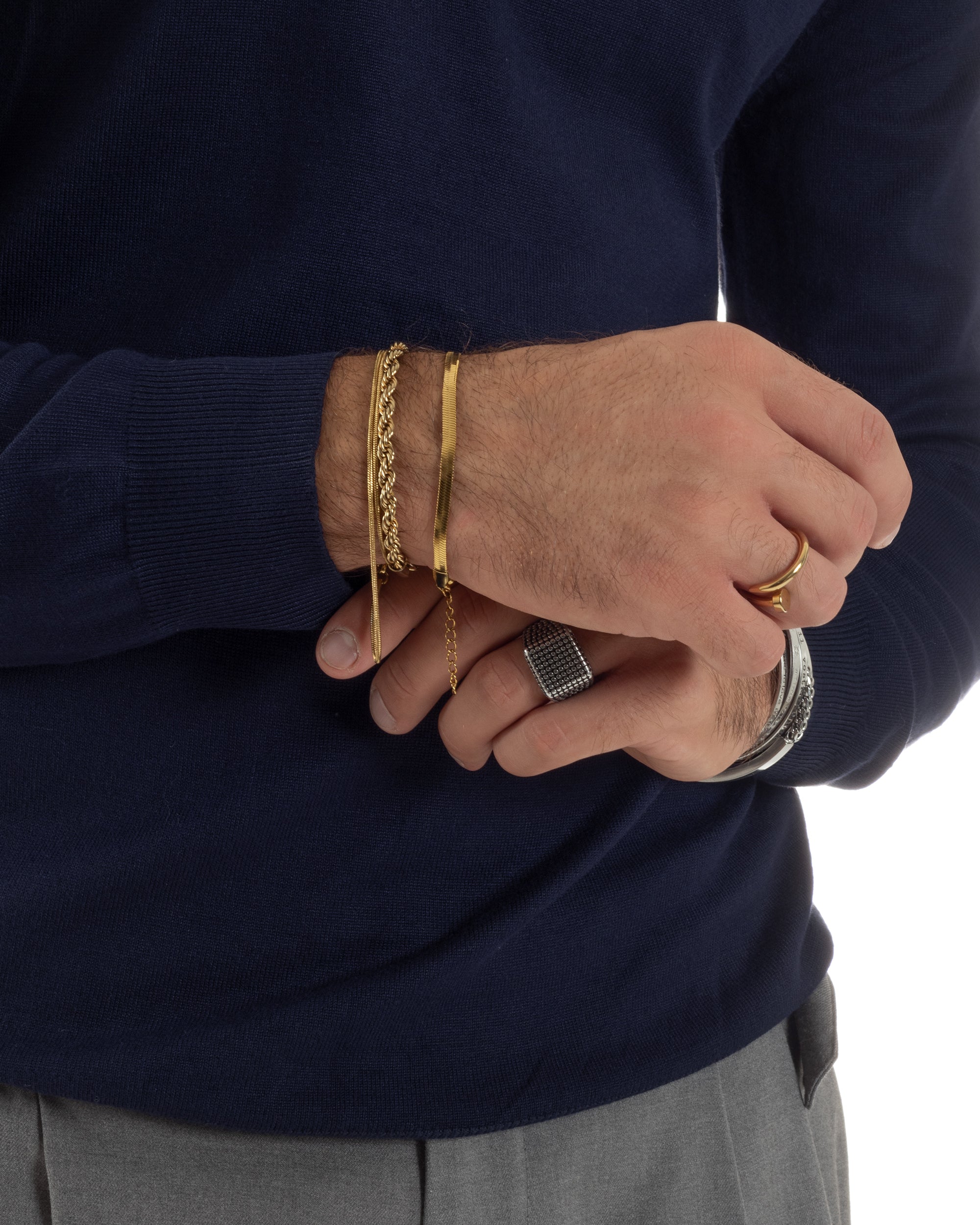 Maglia Colletto Polo Con Zip Basic Blu M3029A