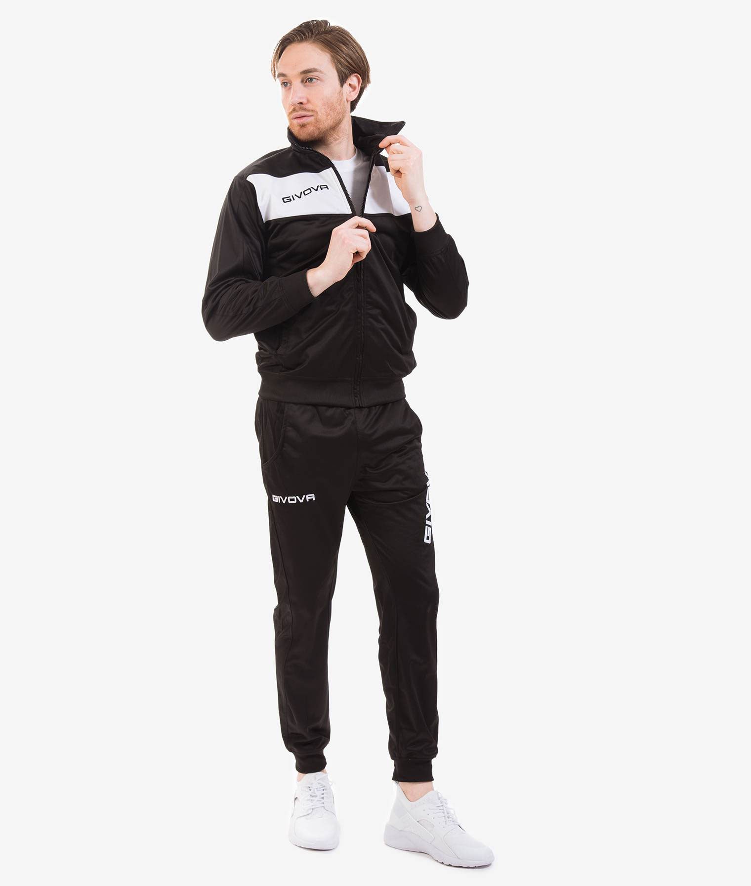 Felpa Pantalone Givova Uomo Tuta GIVOVA VISA NERO BIANCO