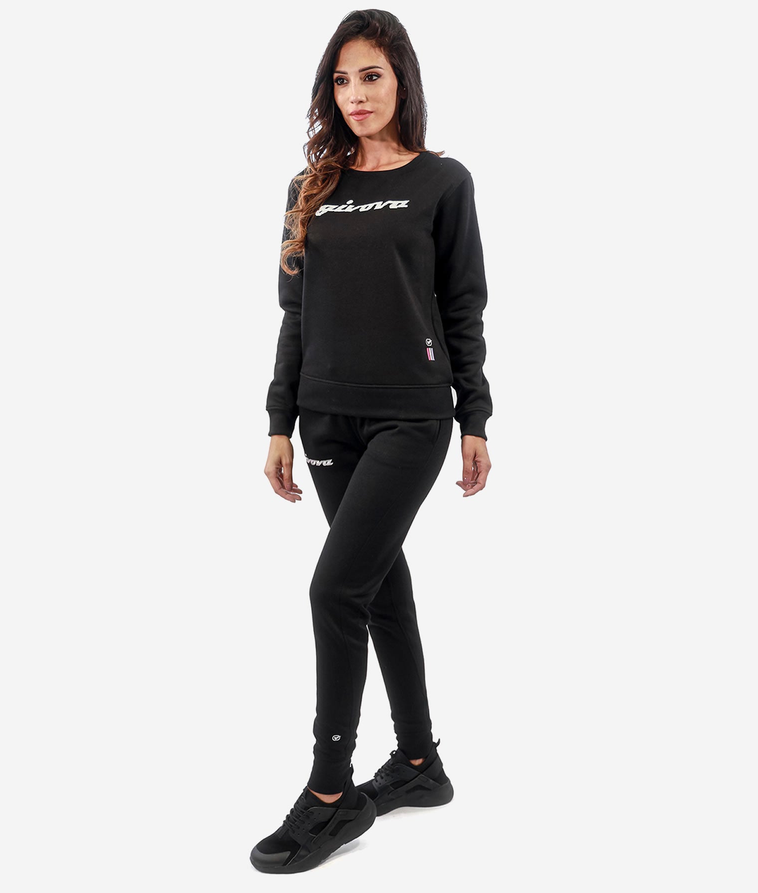 Pantaloni Tuta Camoscio Donna Tuta GIVOVA DONNA 104 NERO BIANCO