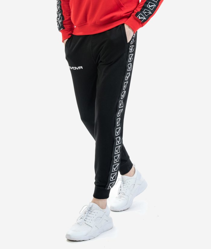 TERRY BAND GIVOVA BLACK PANTS Unisex Jogger Sweatshirt With Drawstring Sports Tracksuit Pants With Side Pockets For Gymnastics GIOSAL