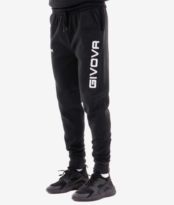 GIVOVA BLACK COTTON PANTS Unisex Sports Jogger With America Pockets Tracksuit Bottoms With Laces Solid Color Gymnastics GIOSAL