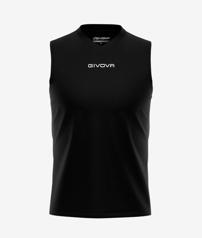 T-SHIRT SMANICATA GIVOVA ONE NERO Unisex Traforata Sportiva Honeycomb T-shirt Smanicata Da Ginnastica GIOSAL