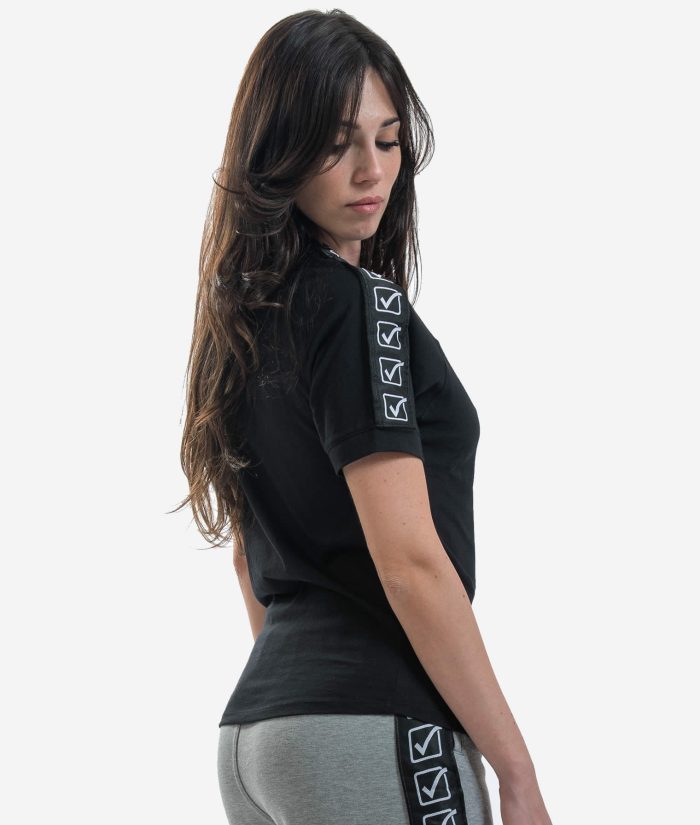 T-SHIRT COTTON BAND GIVOVA NERO Cotone Unisex Sportiva Maglia Mezze Maniche Con Banda Da Ginnastica GIOSAL