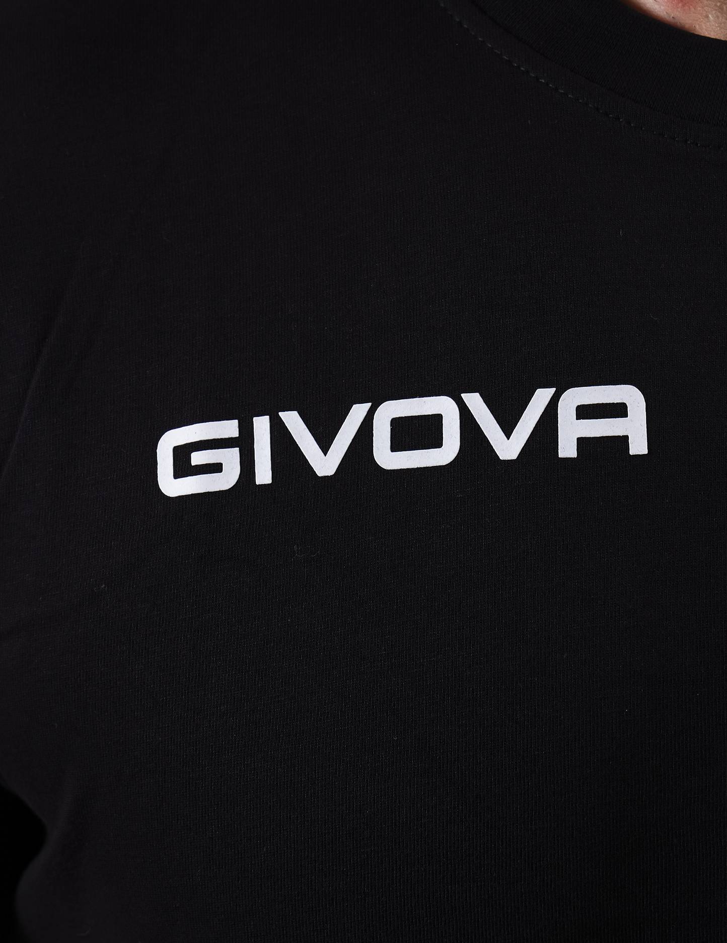 T-SHIRT COTONE FRESH GIVOVA NERO Unisex Maglia Mezze Maniche Comoda Sportiva Casual Tinta Unita GIOSAL