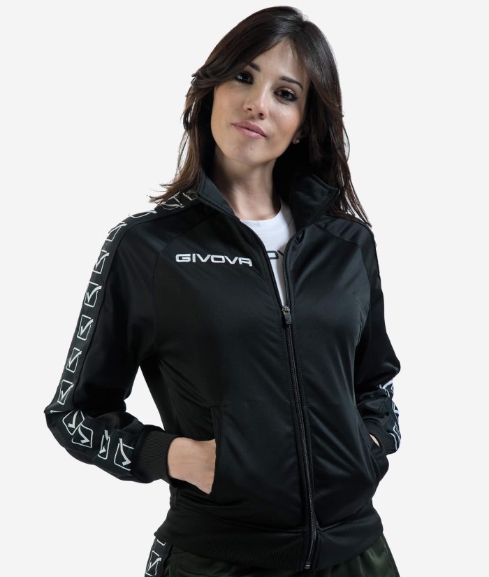 GIACCA TRICOT BAND GIVOVA NERO Unisex Triacetato Felpa Con Zip Con Tas