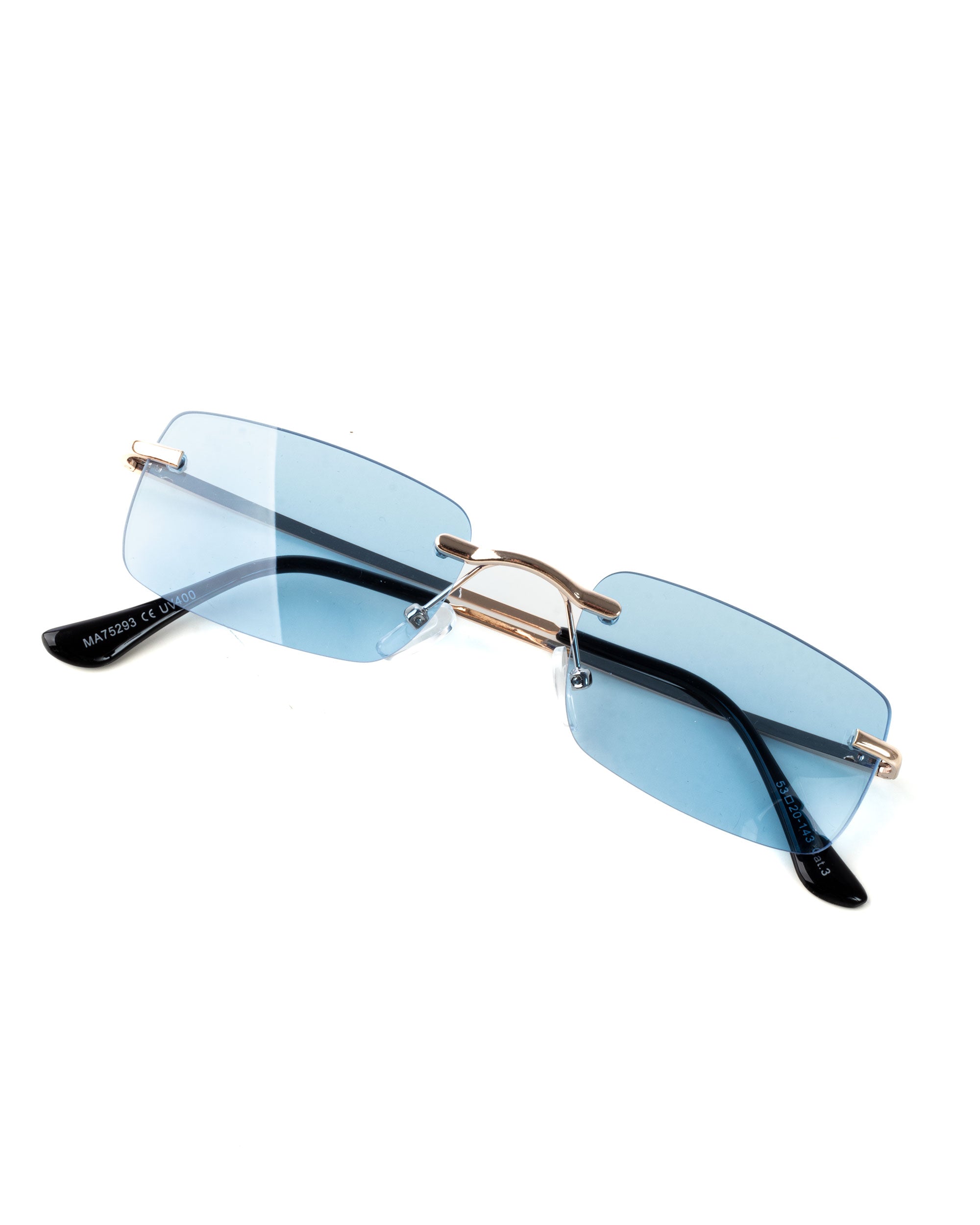 Occhiali da Sole Uomo Unisex Sunglasses Lenti Blu Squadrate Sottili GIOSAL-OC1013A