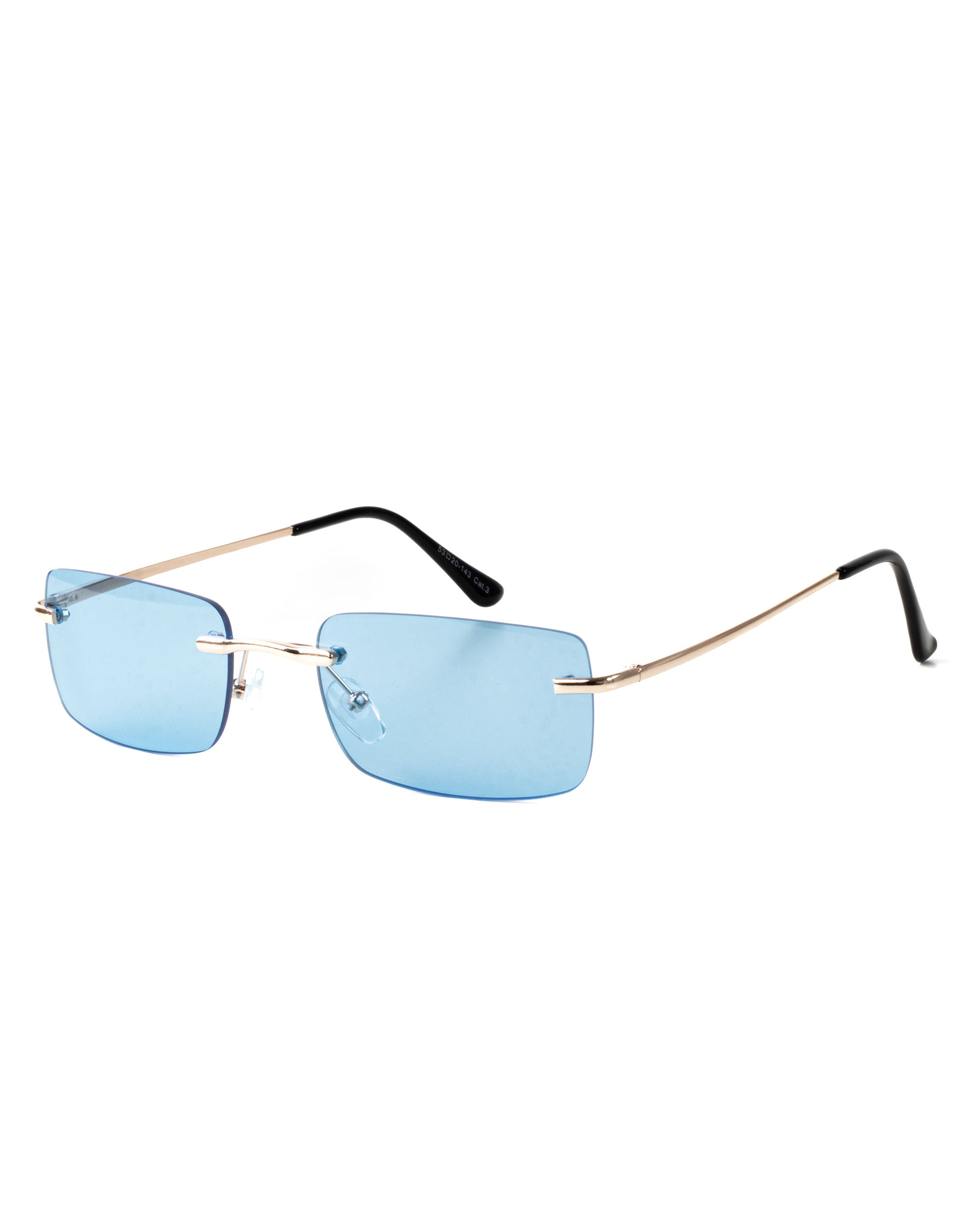 Occhiali da Sole Uomo Unisex Sunglasses Lenti Blu Squadrate Sottili GIOSAL-OC1013A