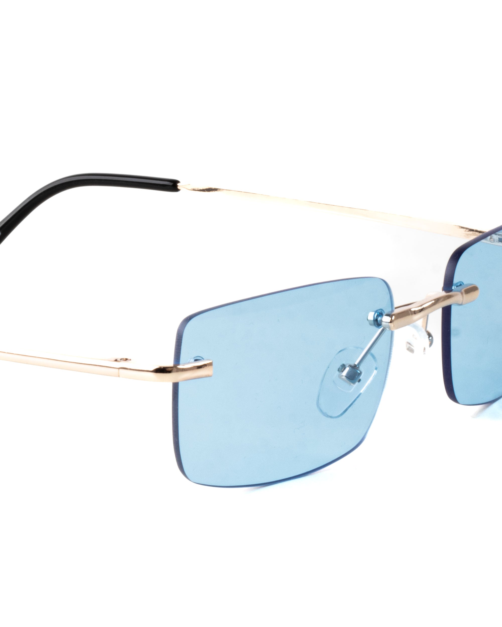 Occhiali da Sole Uomo Unisex Sunglasses Lenti Blu Squadrate Sottili GIOSAL-OC1013A
