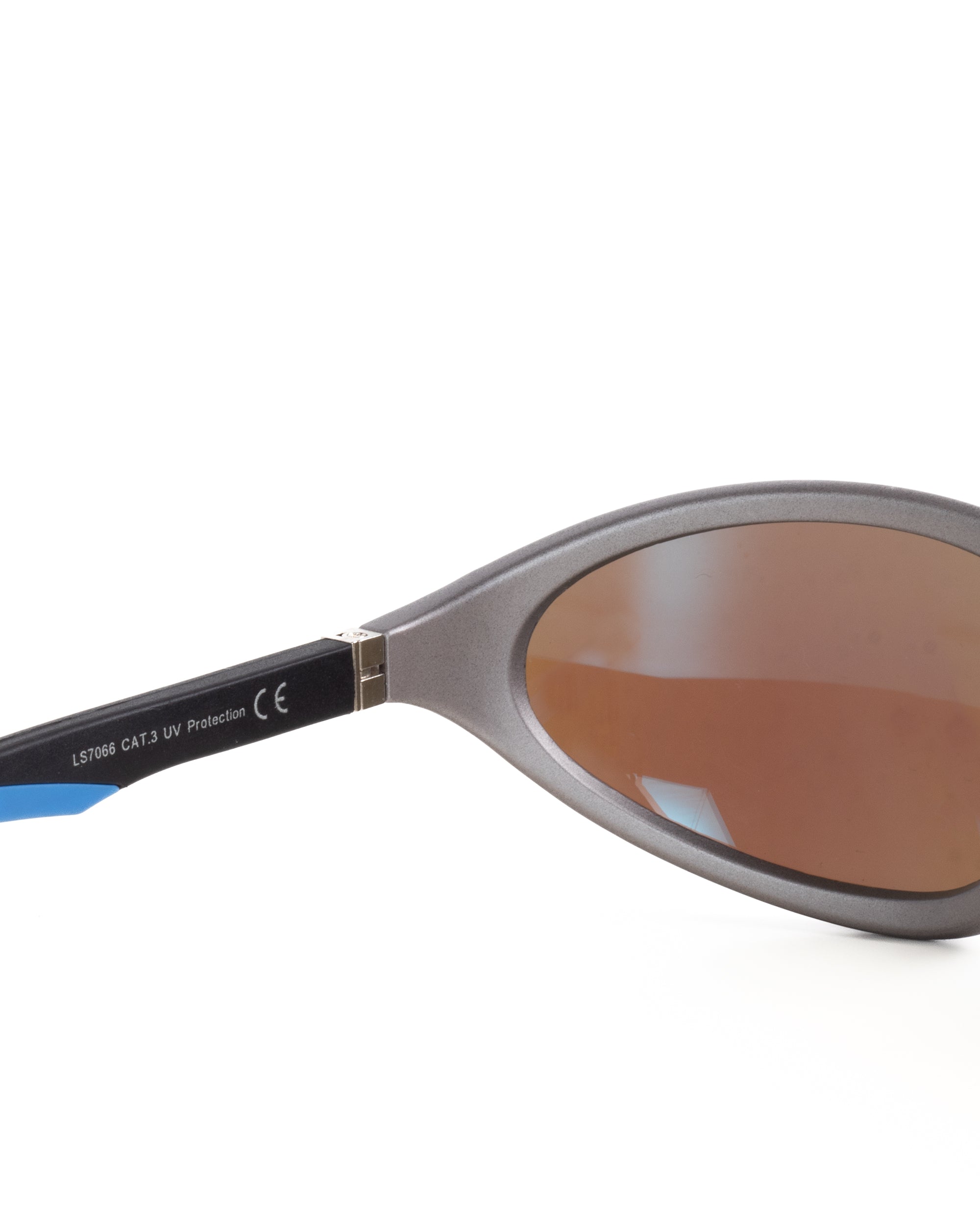 Occhiali da Sole Sportivo Unisex Casual Sunglasses Uomo Donna Montatura Curva Silver Lenti Specchiate GIOSAL-OC1070A