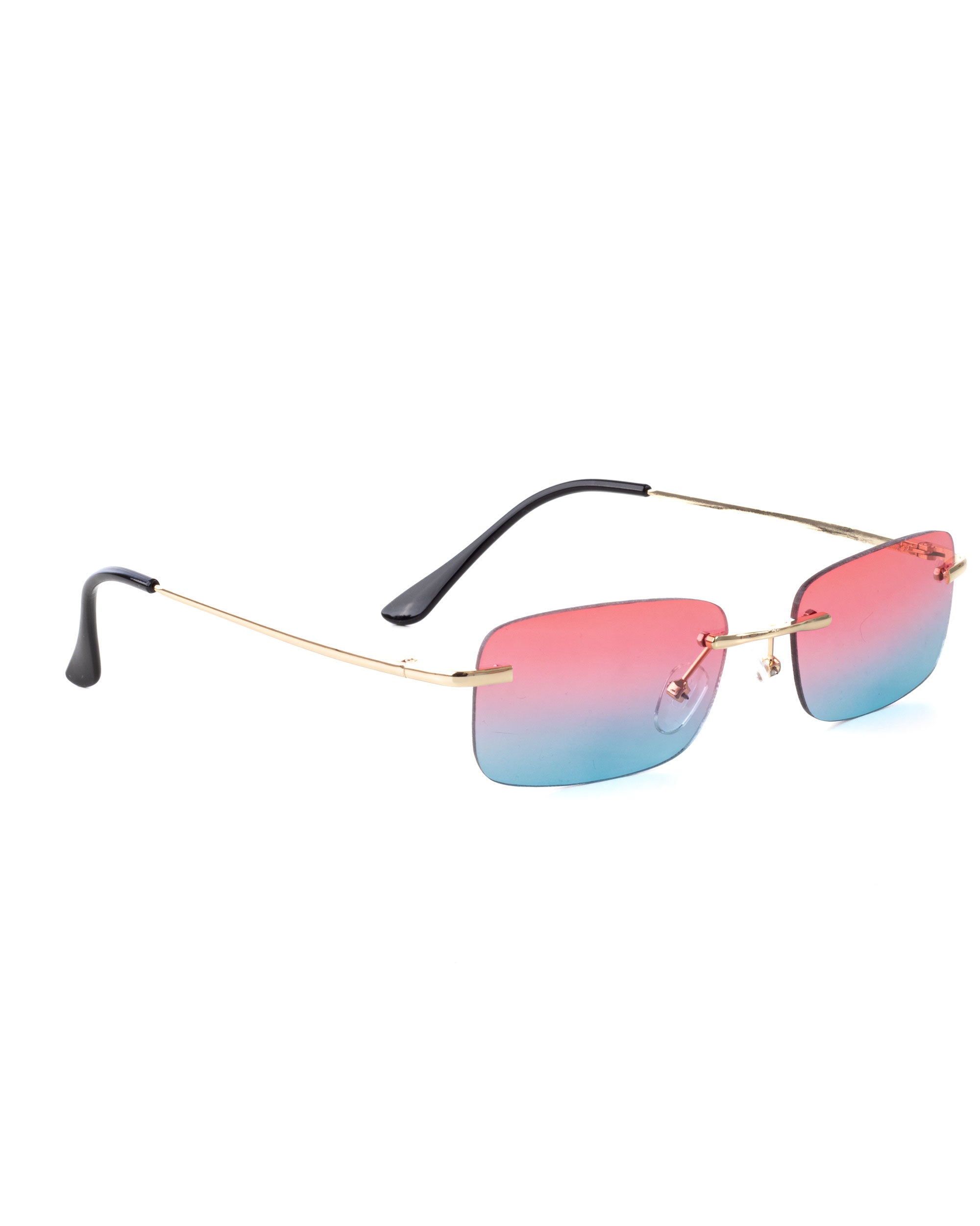 Occhiali da Sole Uomo Unisex Sunglasses Lenti Multicolore Squadrate Casual Sottili GIOSAL-OC1080A