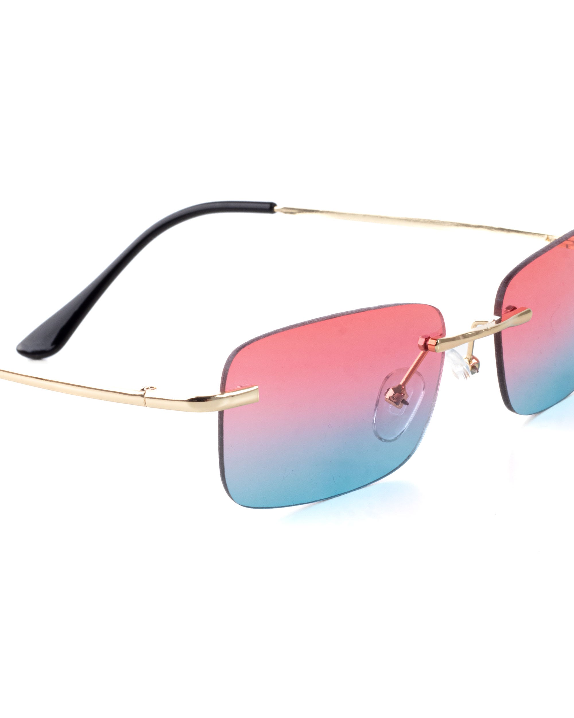 Occhiali da Sole Uomo Unisex Sunglasses Lenti Multicolore Squadrate Casual Sottili GIOSAL-OC1080A