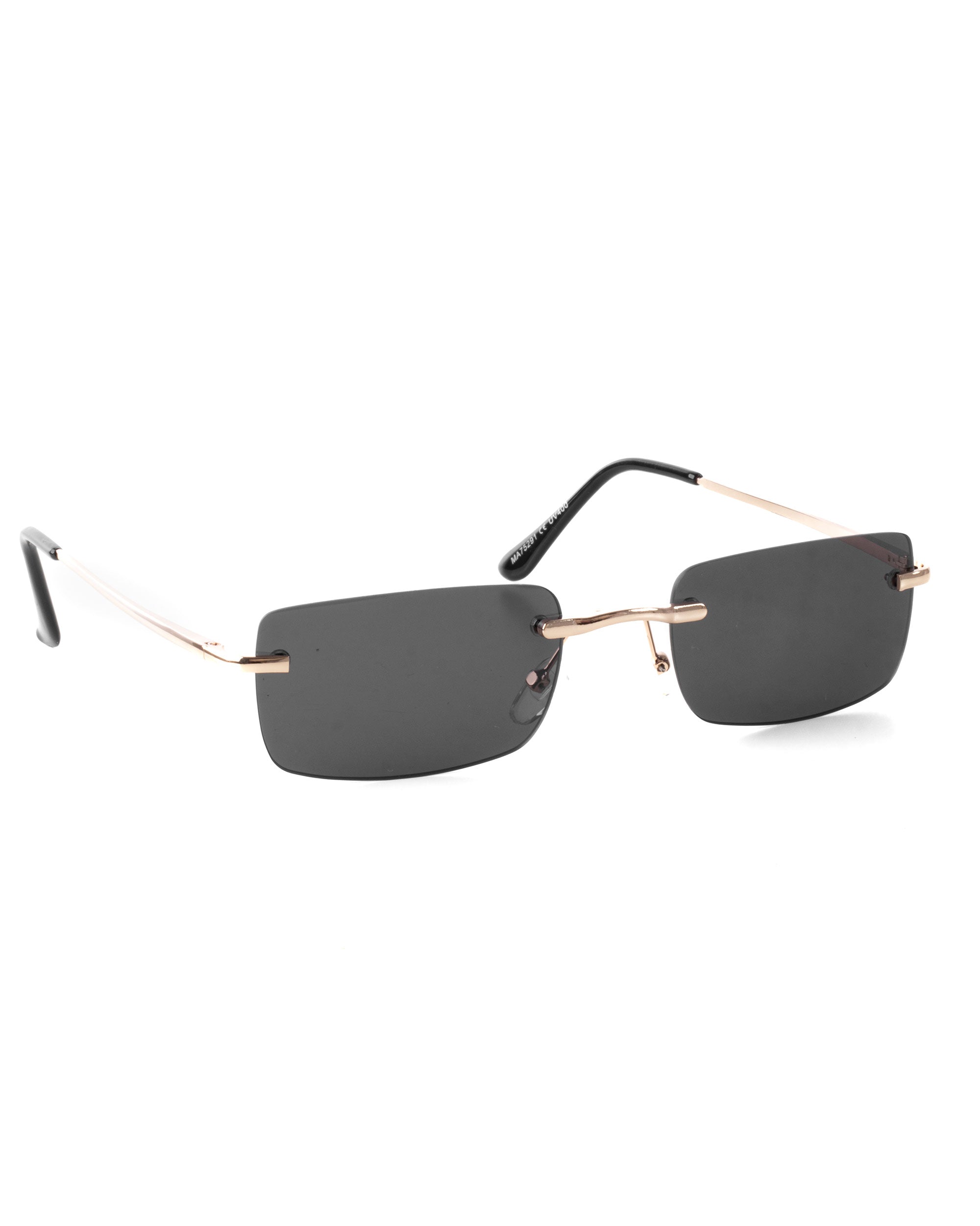 Unisex-Sonnenbrille für Herren, quadratische Gläser, lässig, schmal, schwarz, GIOSAL-OC1081A