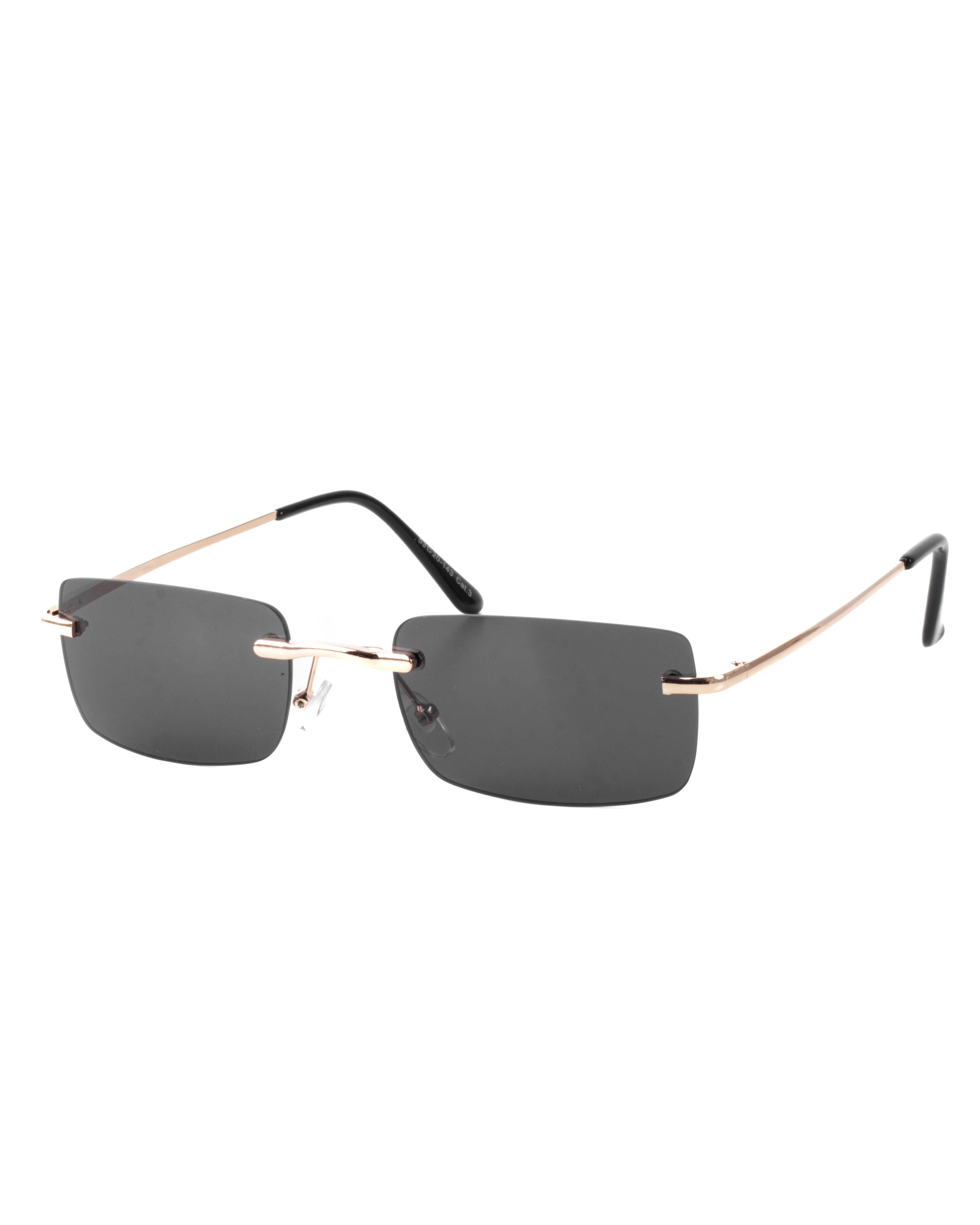 Unisex-Sonnenbrille für Herren, quadratische Gläser, lässig, schmal, schwarz, GIOSAL-OC1081A