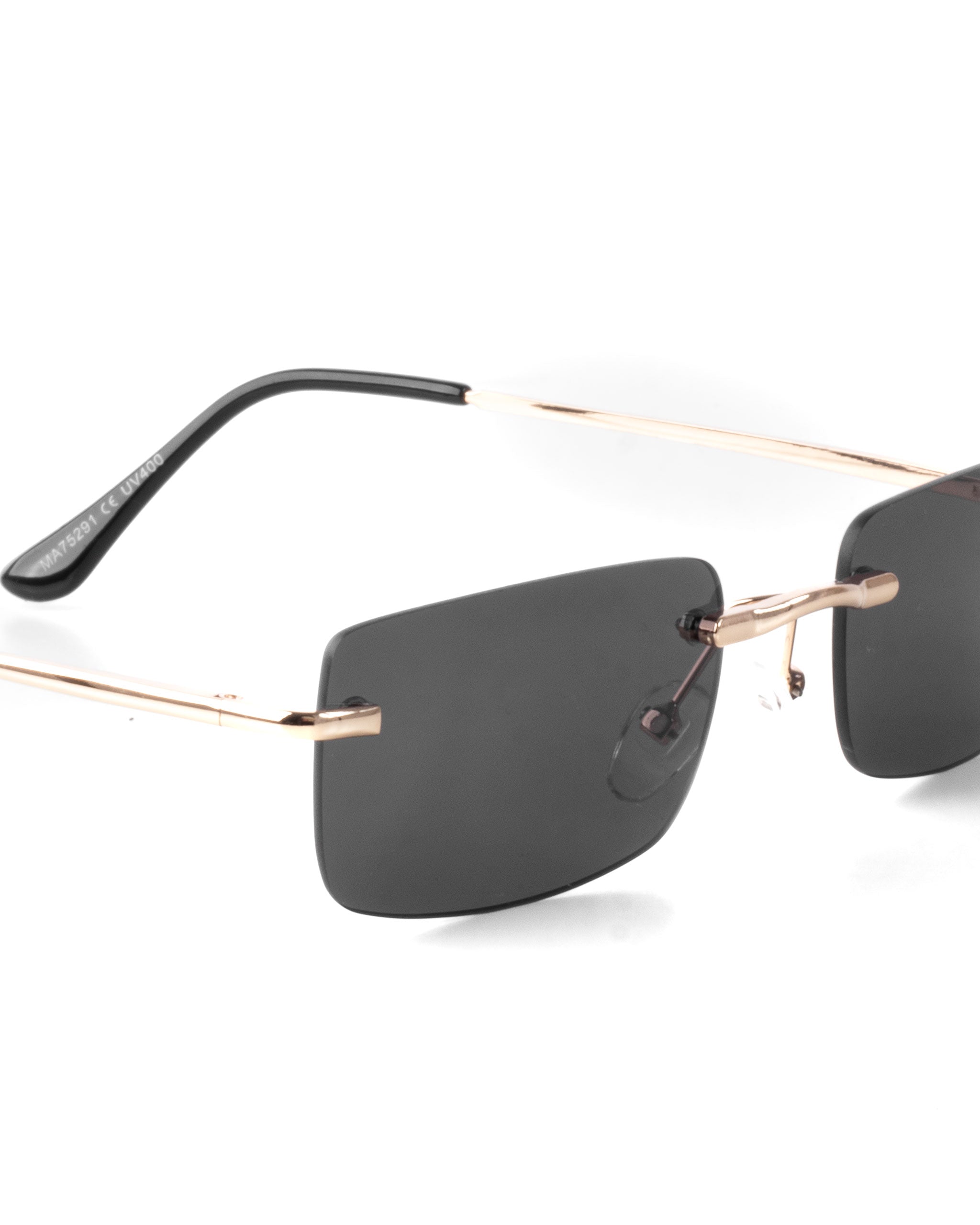Unisex-Sonnenbrille für Herren, quadratische Gläser, lässig, schmal, schwarz, GIOSAL-OC1081A