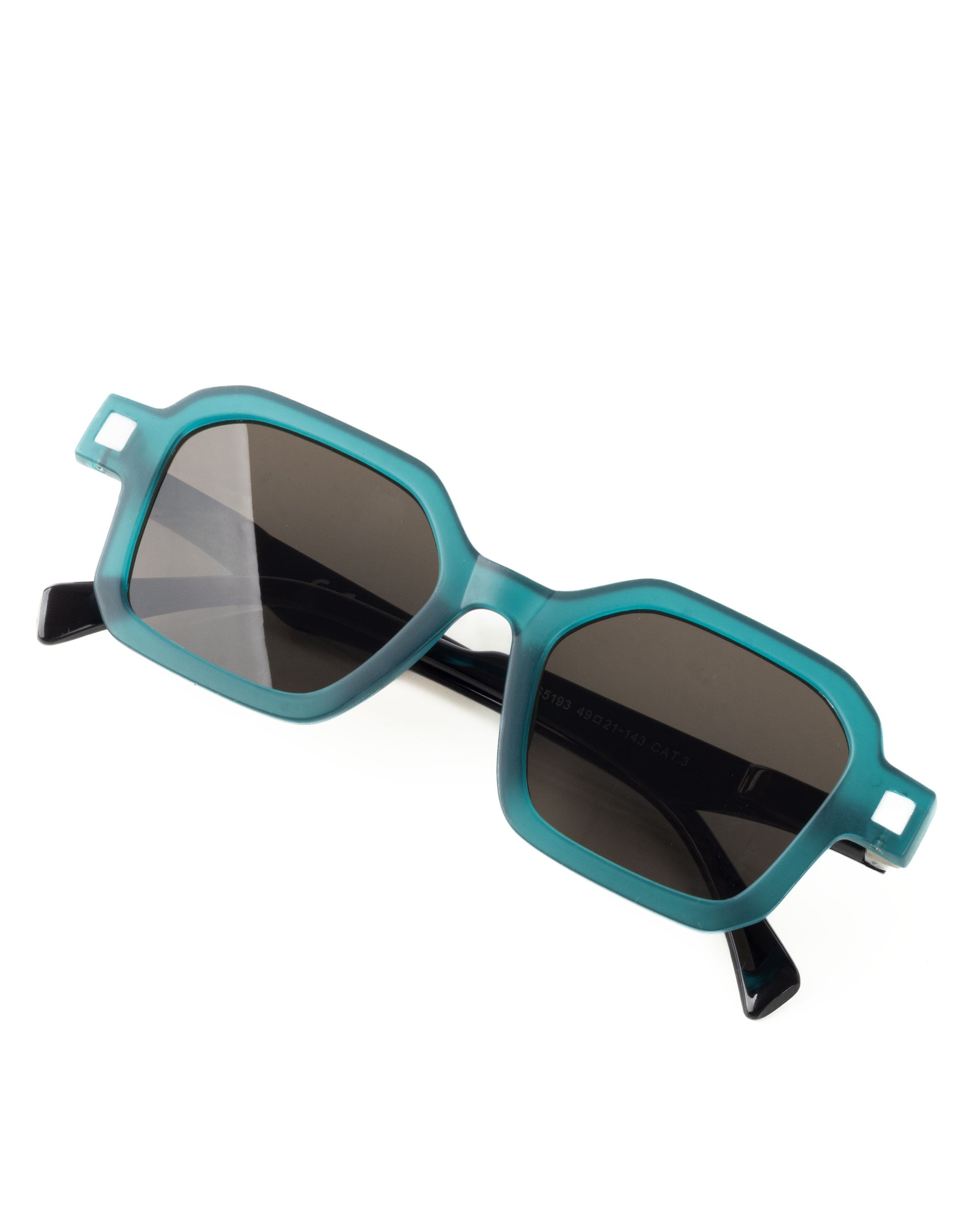 Occhiali da Sole Uomo Unisex Sunglasses Geometrici Squadrati Esclusivi Turchese GIOSAL-OC1086A