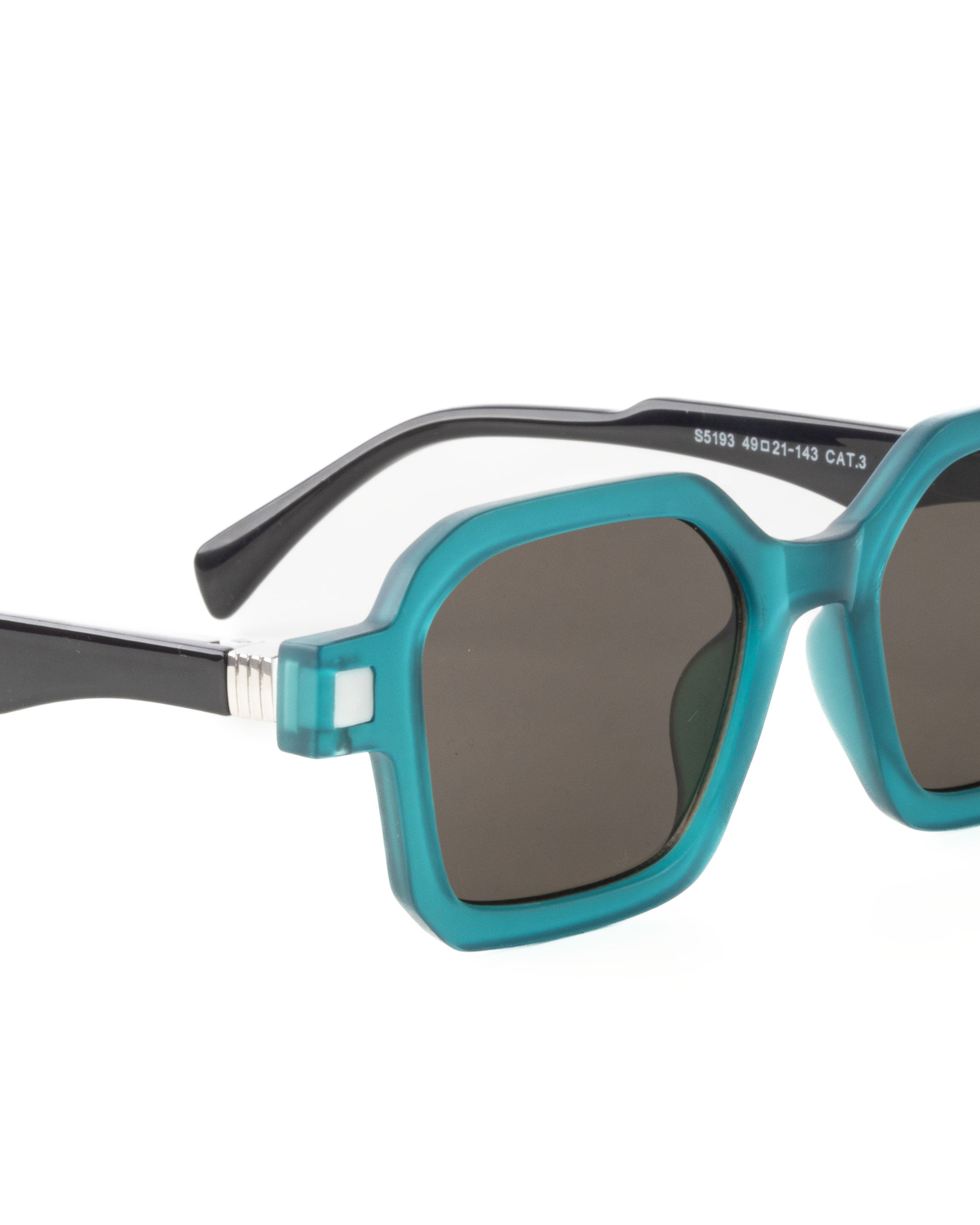 Occhiali da Sole Uomo Unisex Sunglasses Geometrici Squadrati Esclusivi Turchese GIOSAL-OC1086A