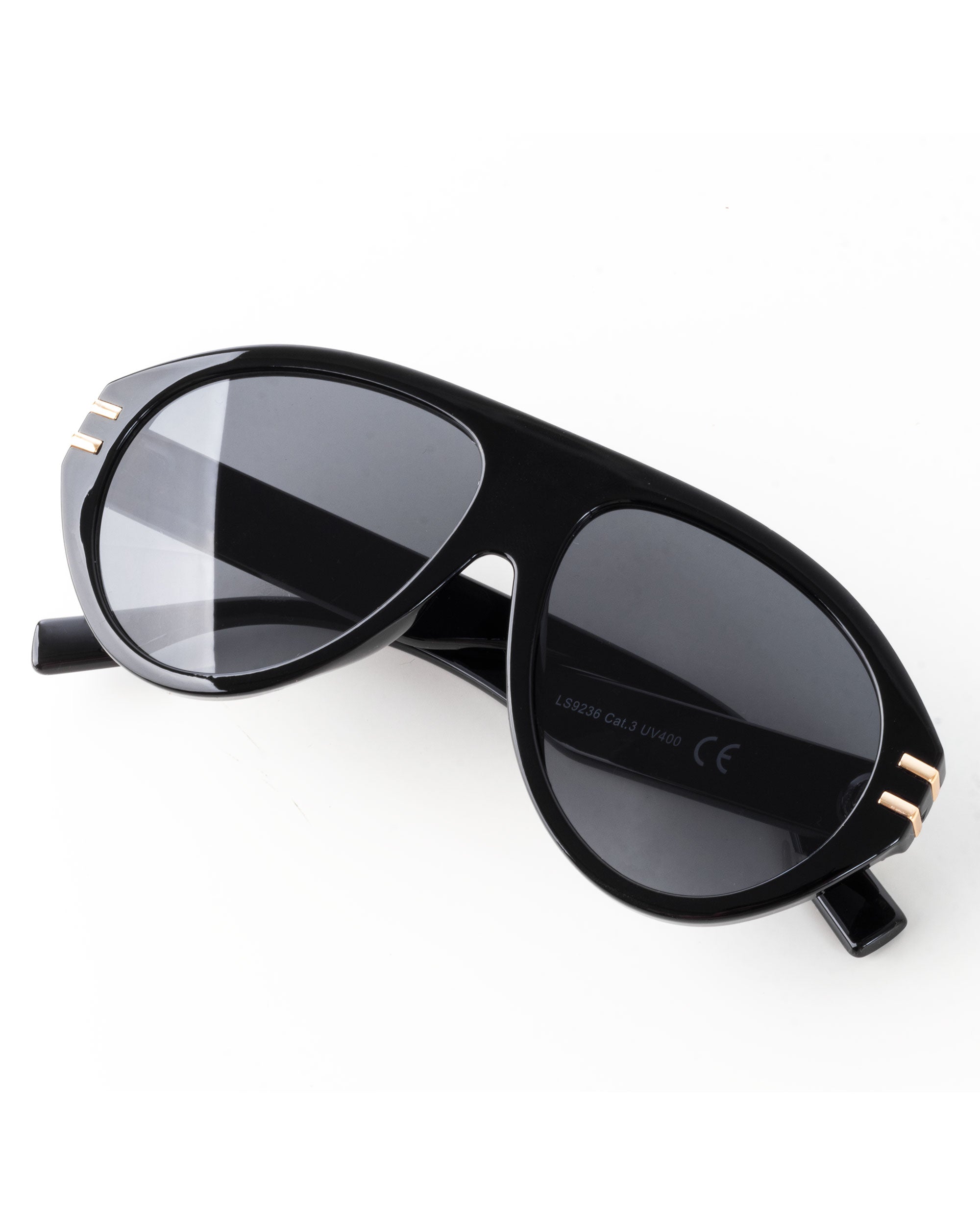 Occhiali da Sole Uomo Unisex Sunglasses Ovali Ottagonali Nero GIOSAL-OC1089A