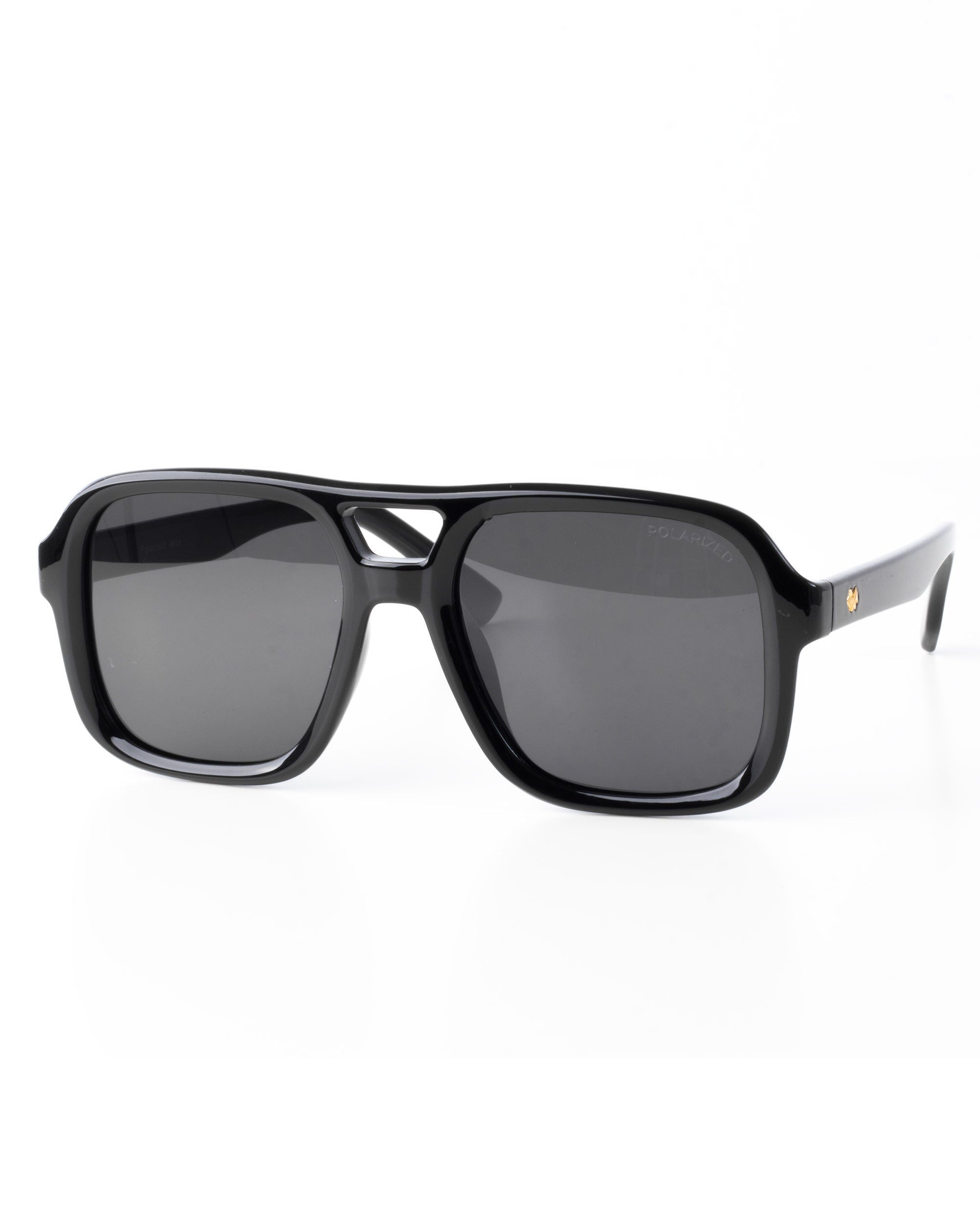 Occhiali da Sole Uomo Unisex Sunglasses Geometrici Ottagonali Doppio Ponte Nero GIOSAL-OC1091A