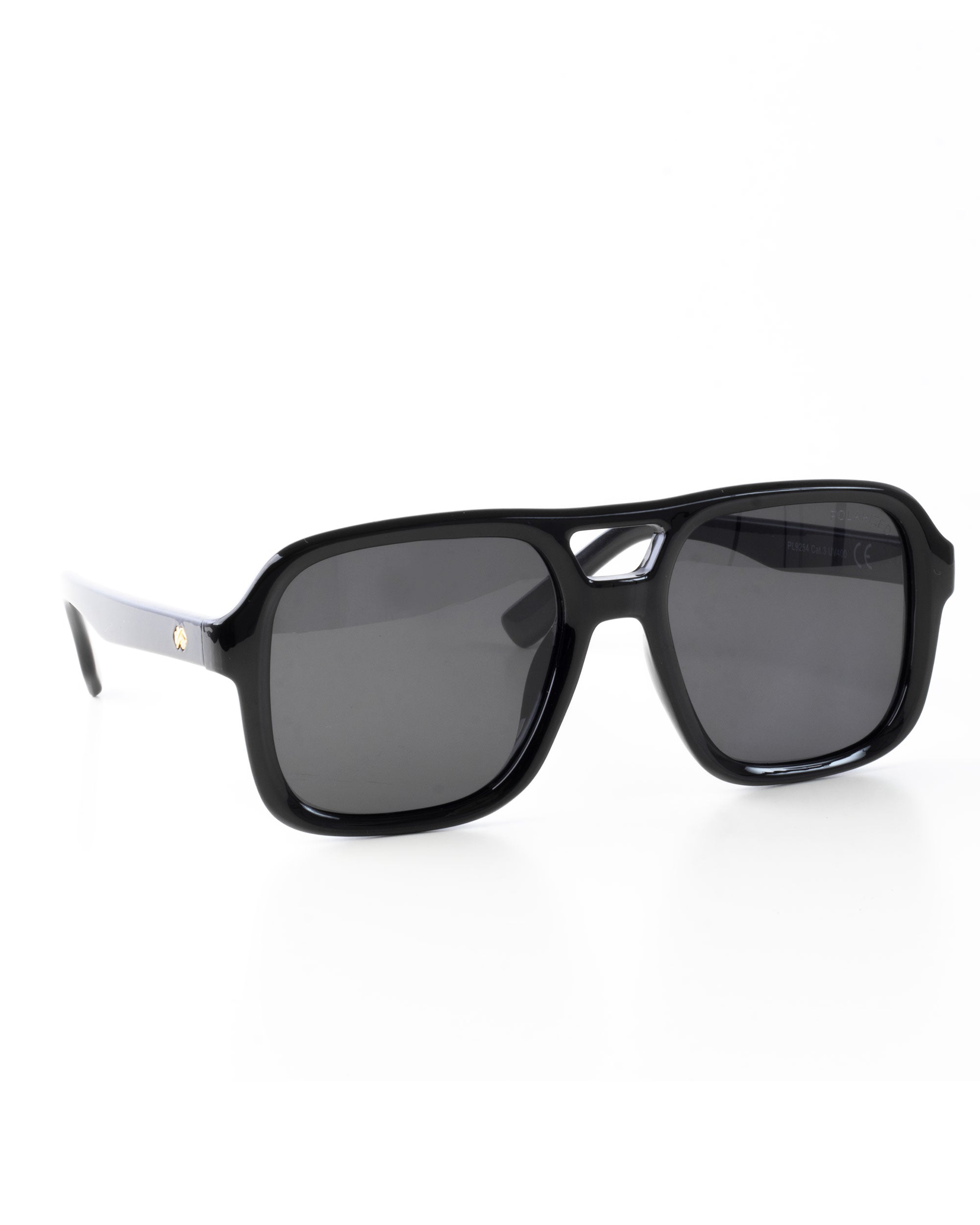Occhiali da Sole Uomo Unisex Sunglasses Geometrici Ottagonali Doppio Ponte Nero GIOSAL-OC1091A