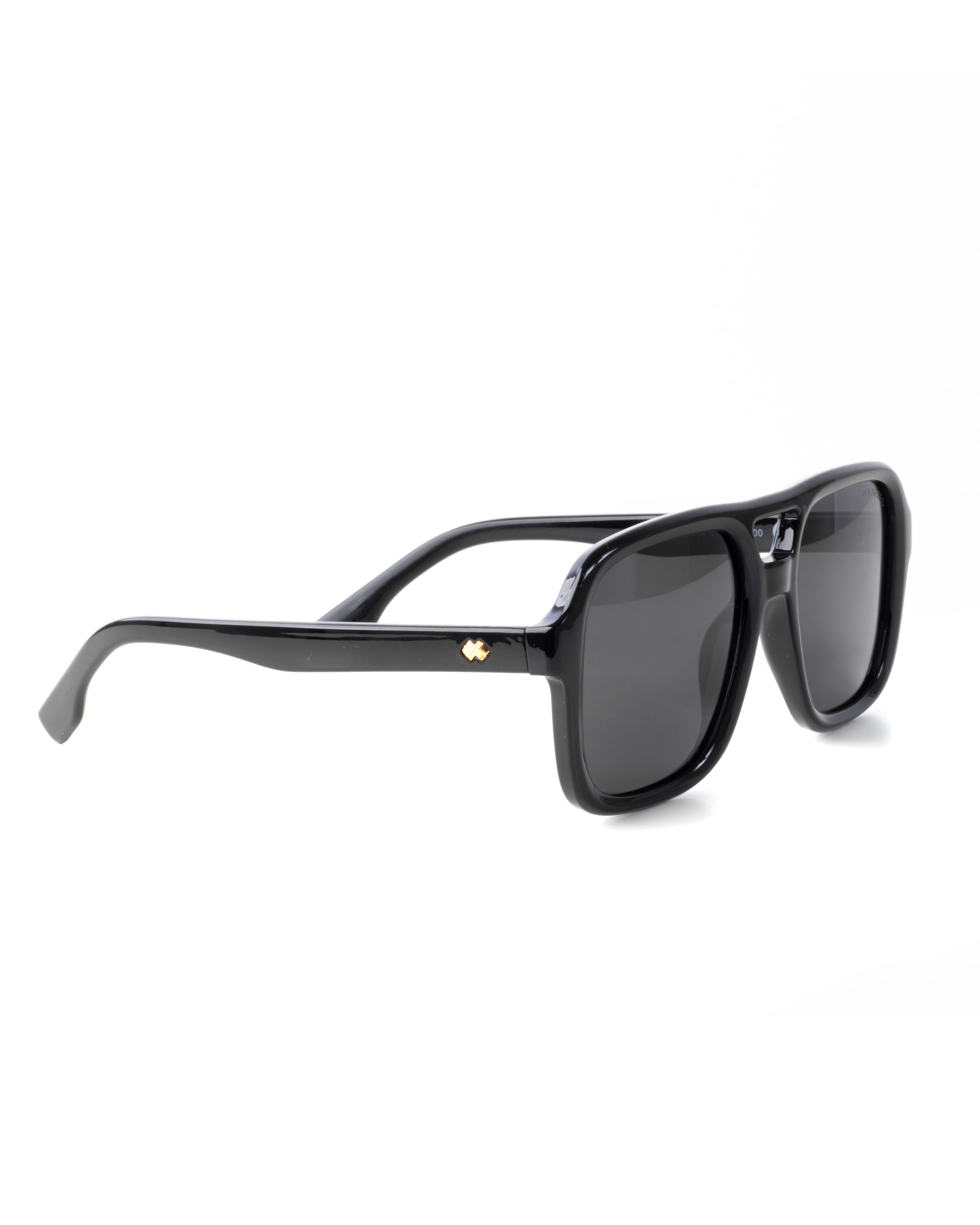 Occhiali da Sole Uomo Unisex Sunglasses Geometrici Ottagonali Doppio Ponte Nero GIOSAL-OC1091A