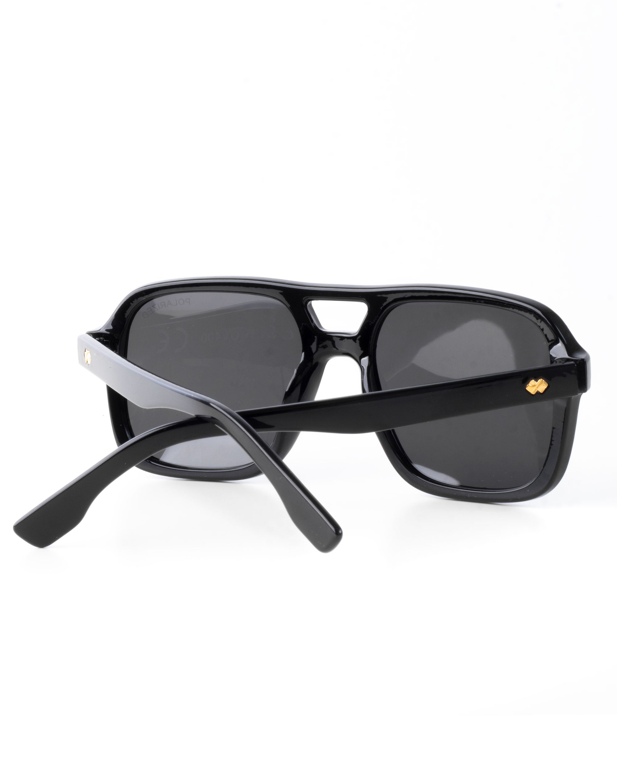 Occhiali da Sole Uomo Unisex Sunglasses Geometrici Ottagonali Doppio Ponte Nero GIOSAL-OC1091A