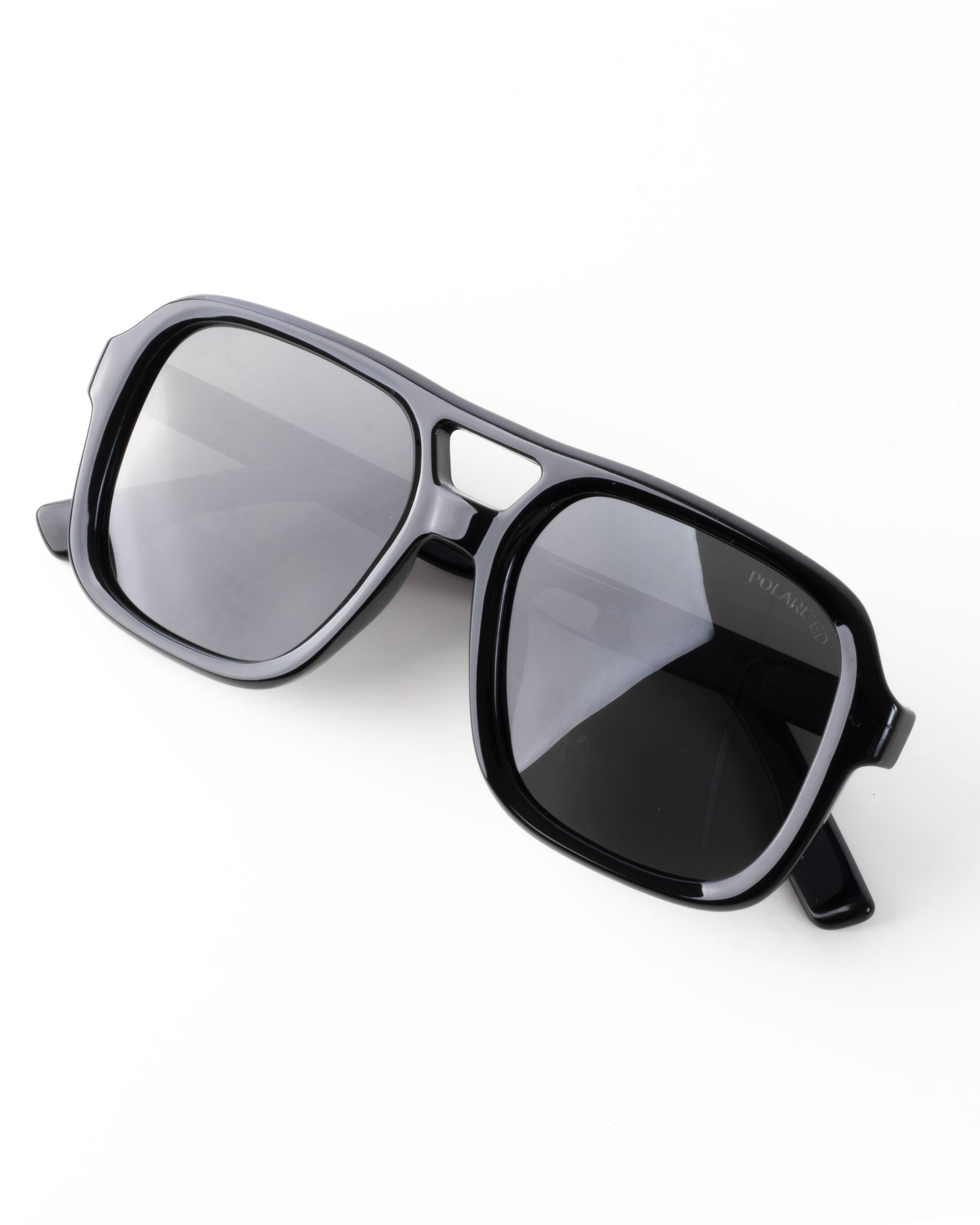 Occhiali da Sole Uomo Unisex Sunglasses Geometrici Ottagonali Doppio Ponte Nero GIOSAL-OC1091A