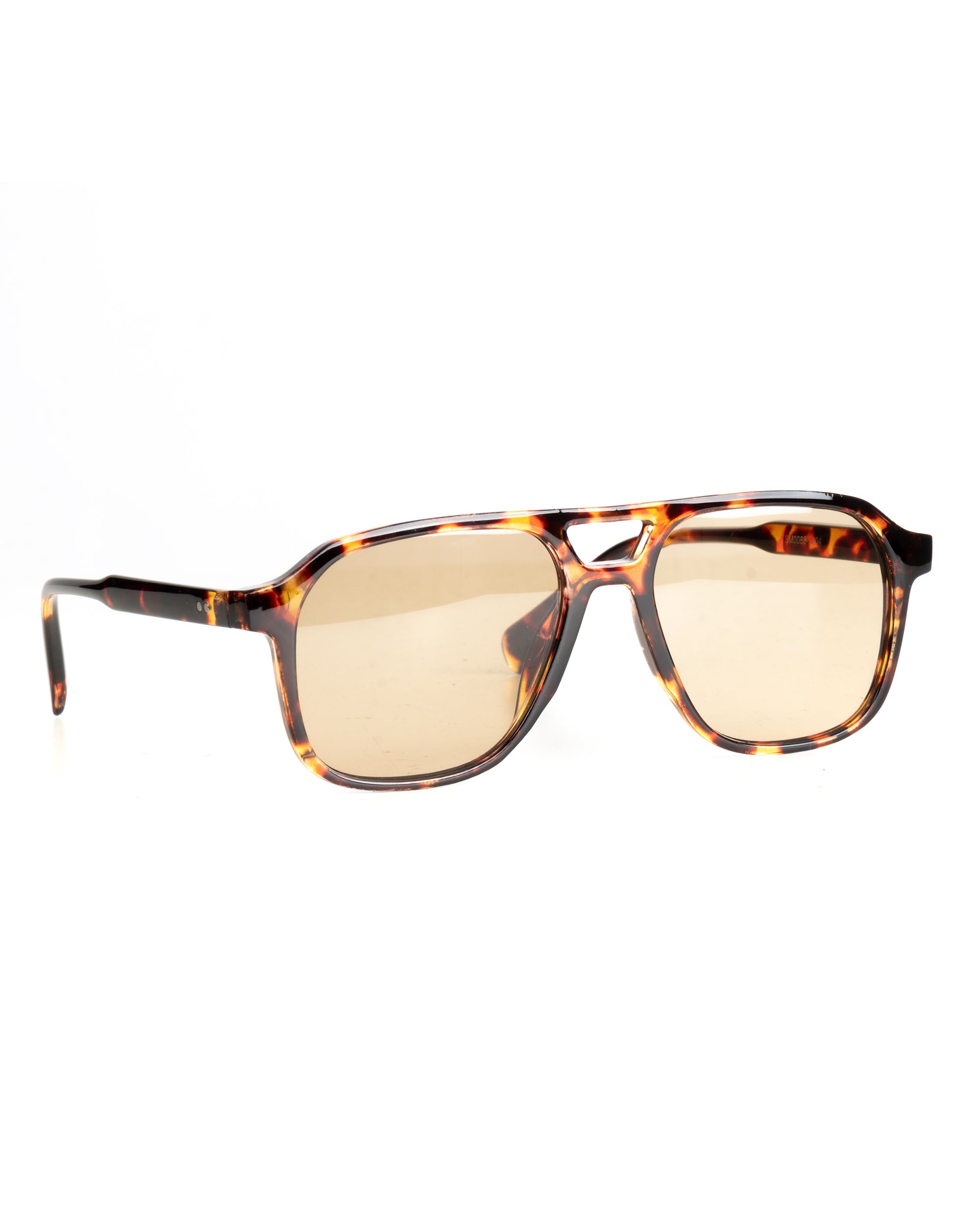 Occhiali da sole uomo unisex aviator squadrato oversize tartaruga doppio ponte lenti fumè tortora GIOSAL-OC1103A
