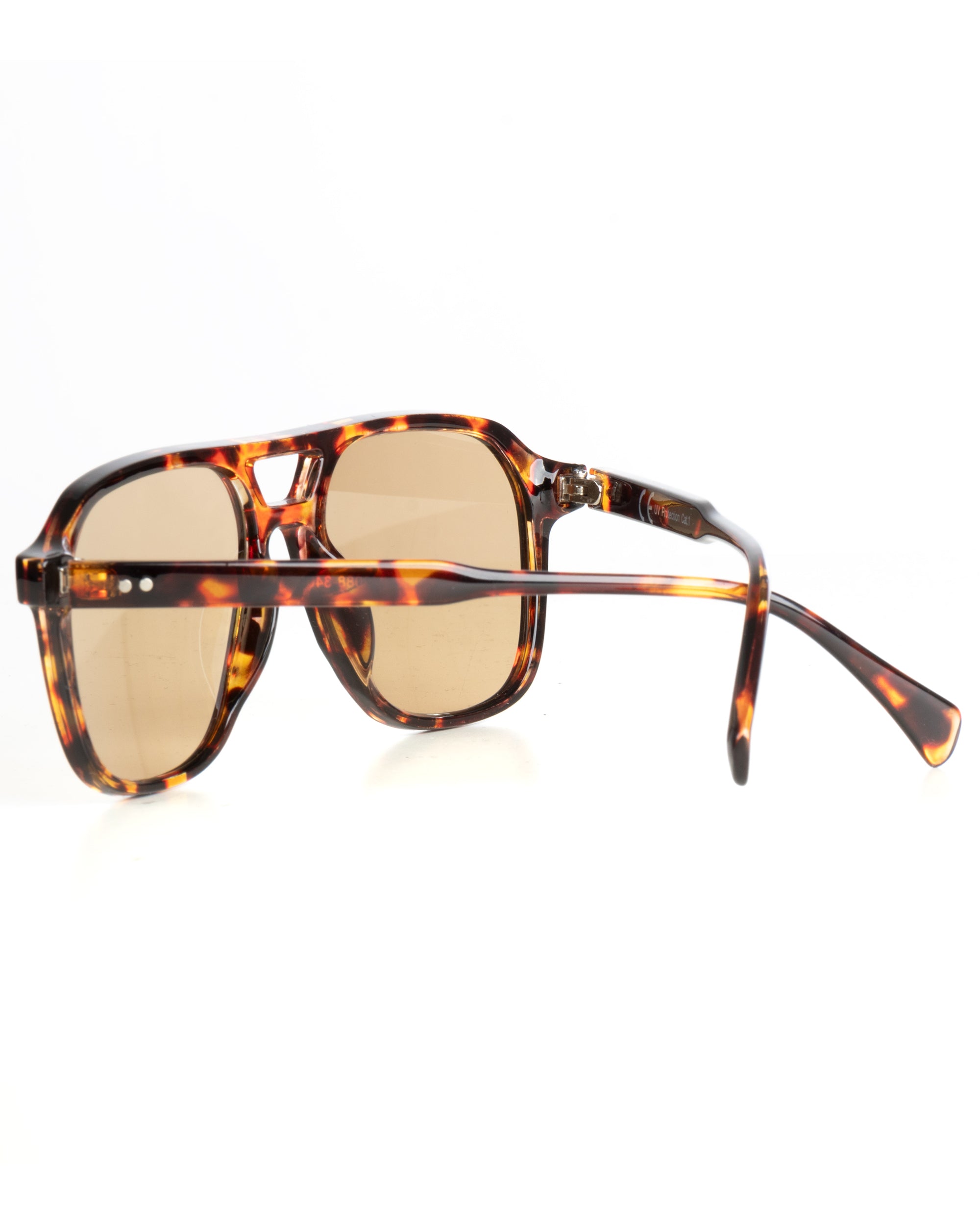 Occhiali da sole uomo unisex aviator squadrato oversize tartaruga doppio ponte lenti fumè tortora GIOSAL-OC1103A