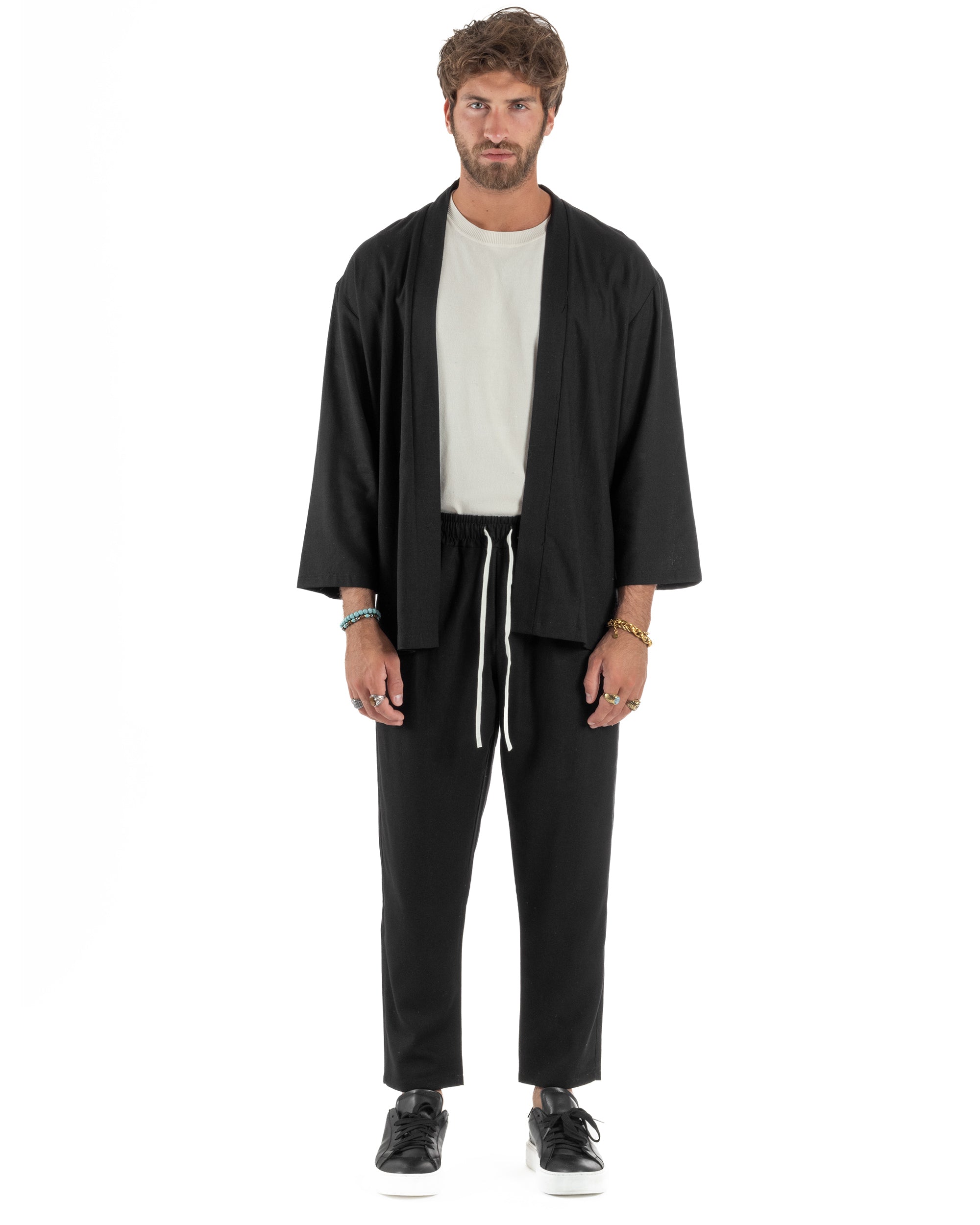 Coordinato Kimono Jogger Lino OU2509A