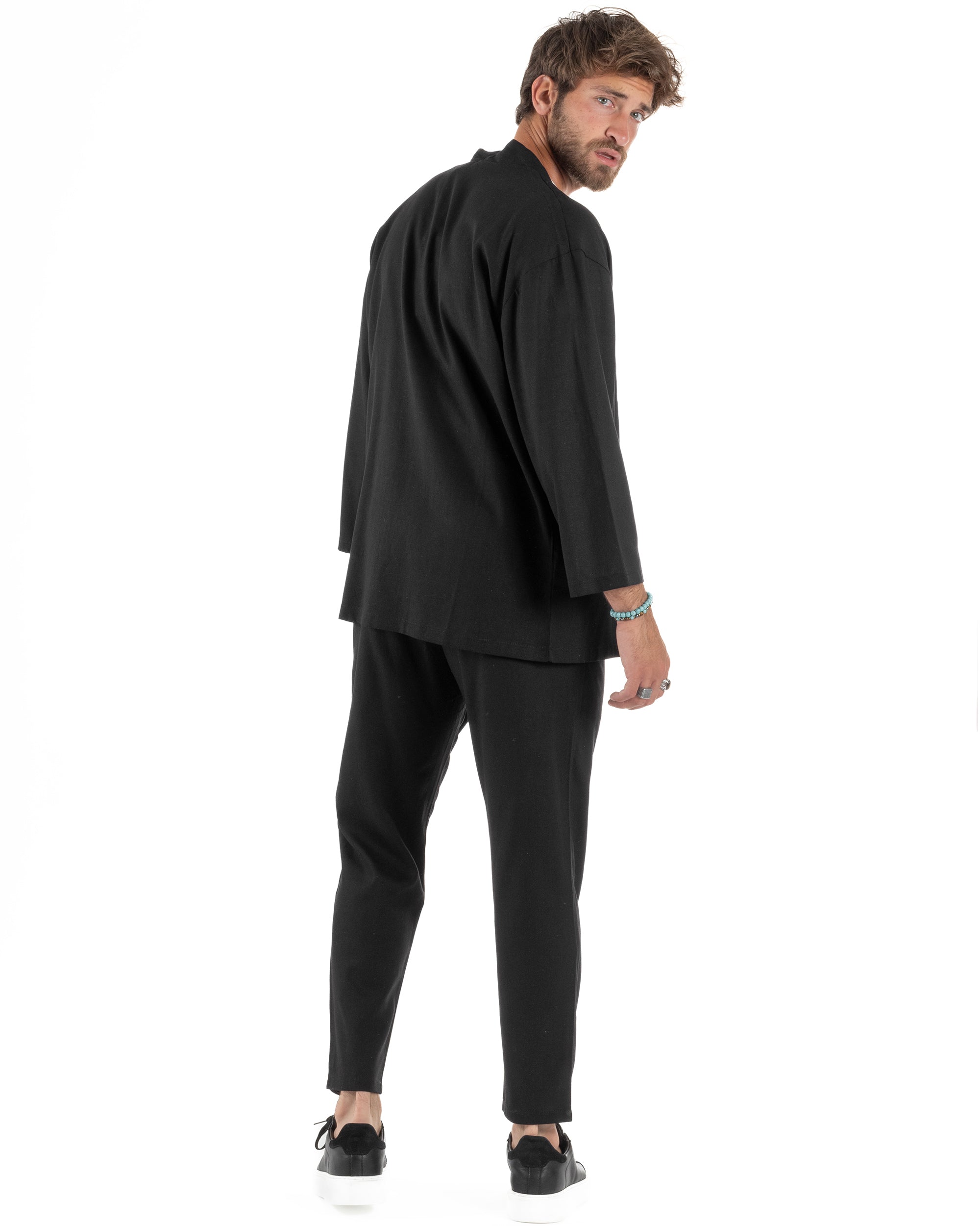 Coordinato Kimono Jogger Lino OU2509A