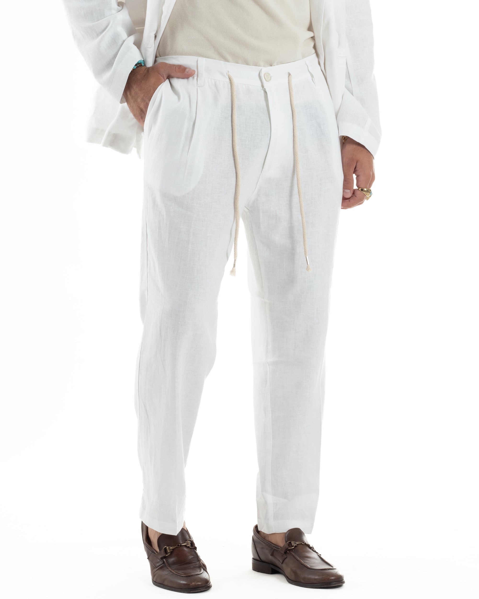 Completo Giacca Pantaloni Lino OU2519A