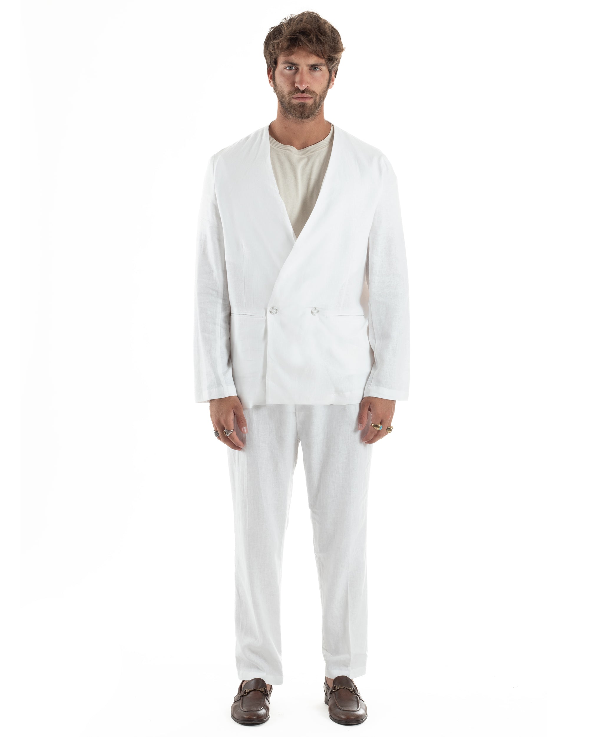 Completo Giacca Pantaloni Lino OU2519A