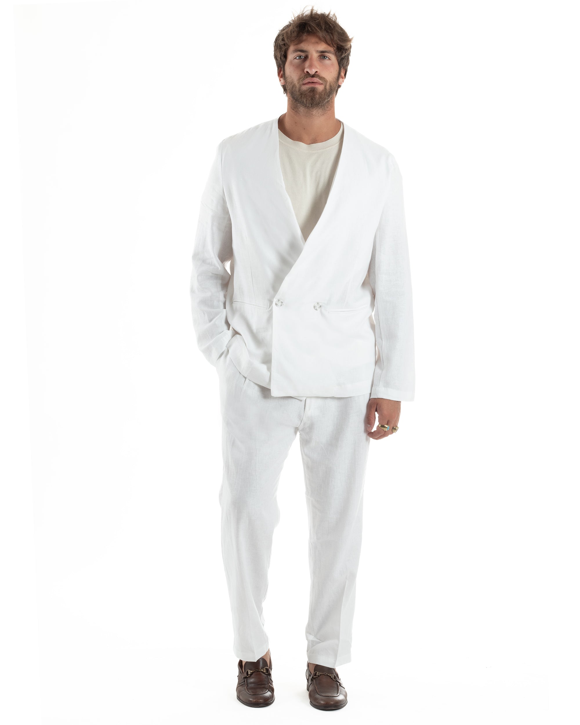 Completo Giacca Pantaloni Lino OU2519A