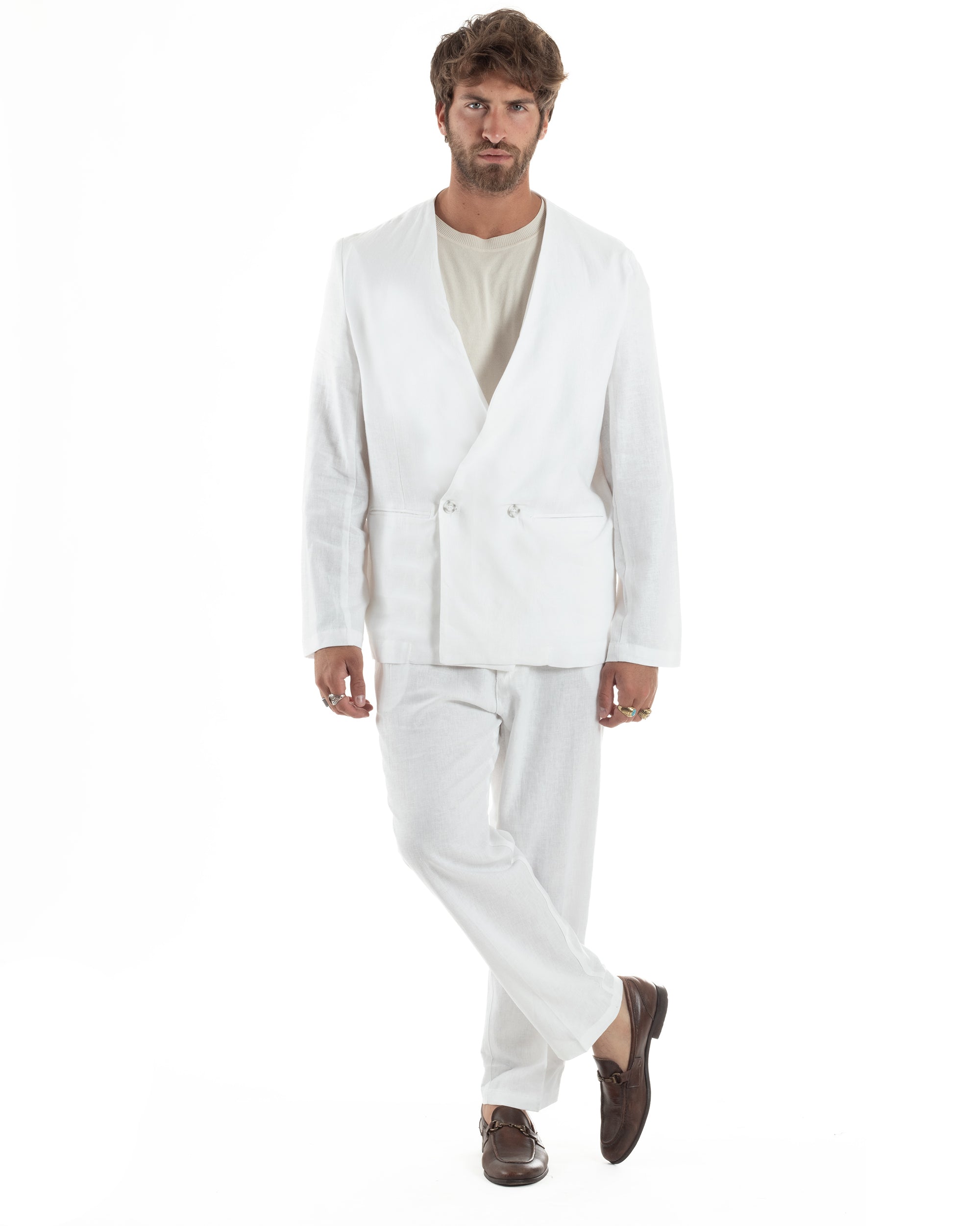 Completo Giacca Pantaloni Lino OU2519A