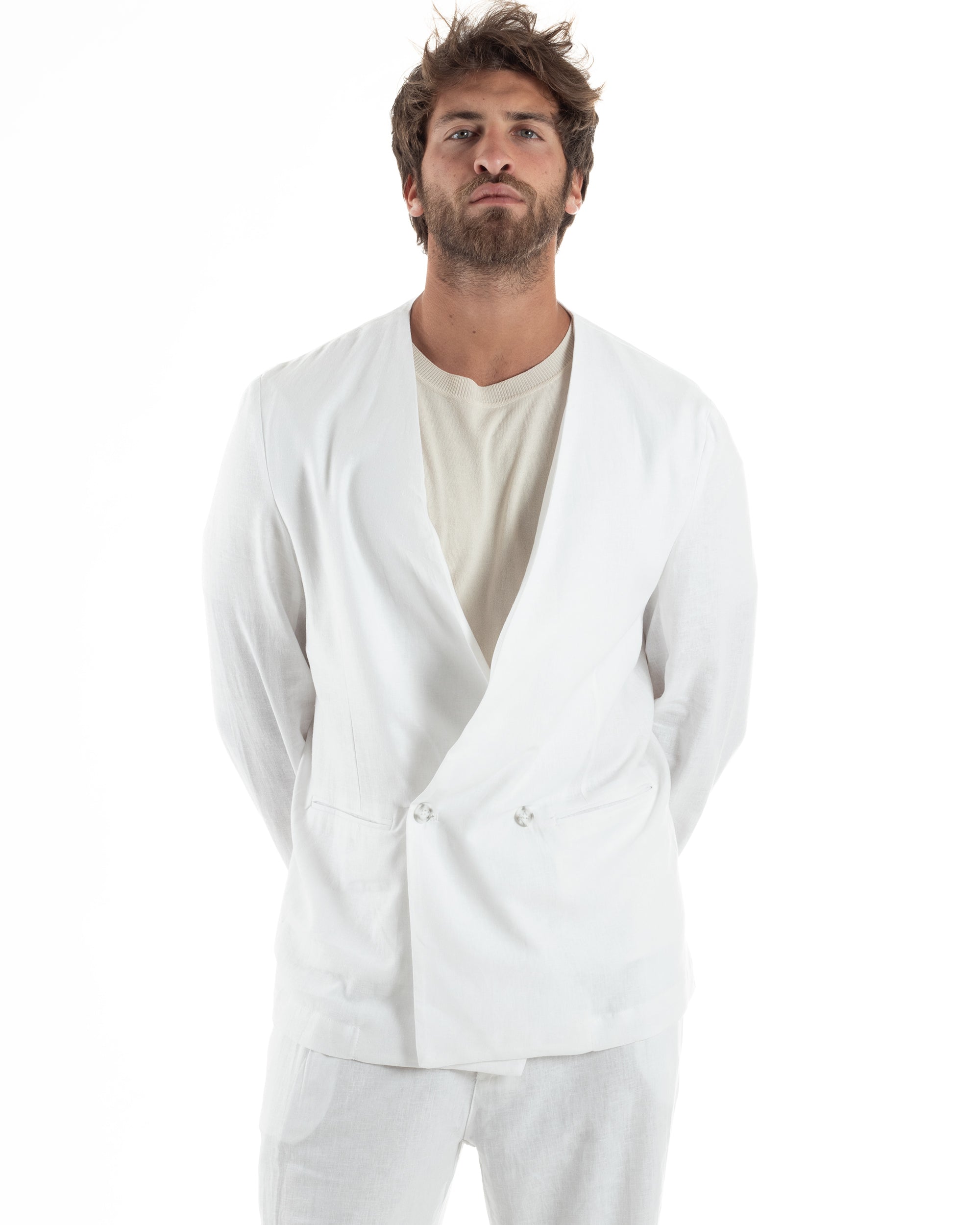 Completo Giacca Pantaloni Lino OU2519A