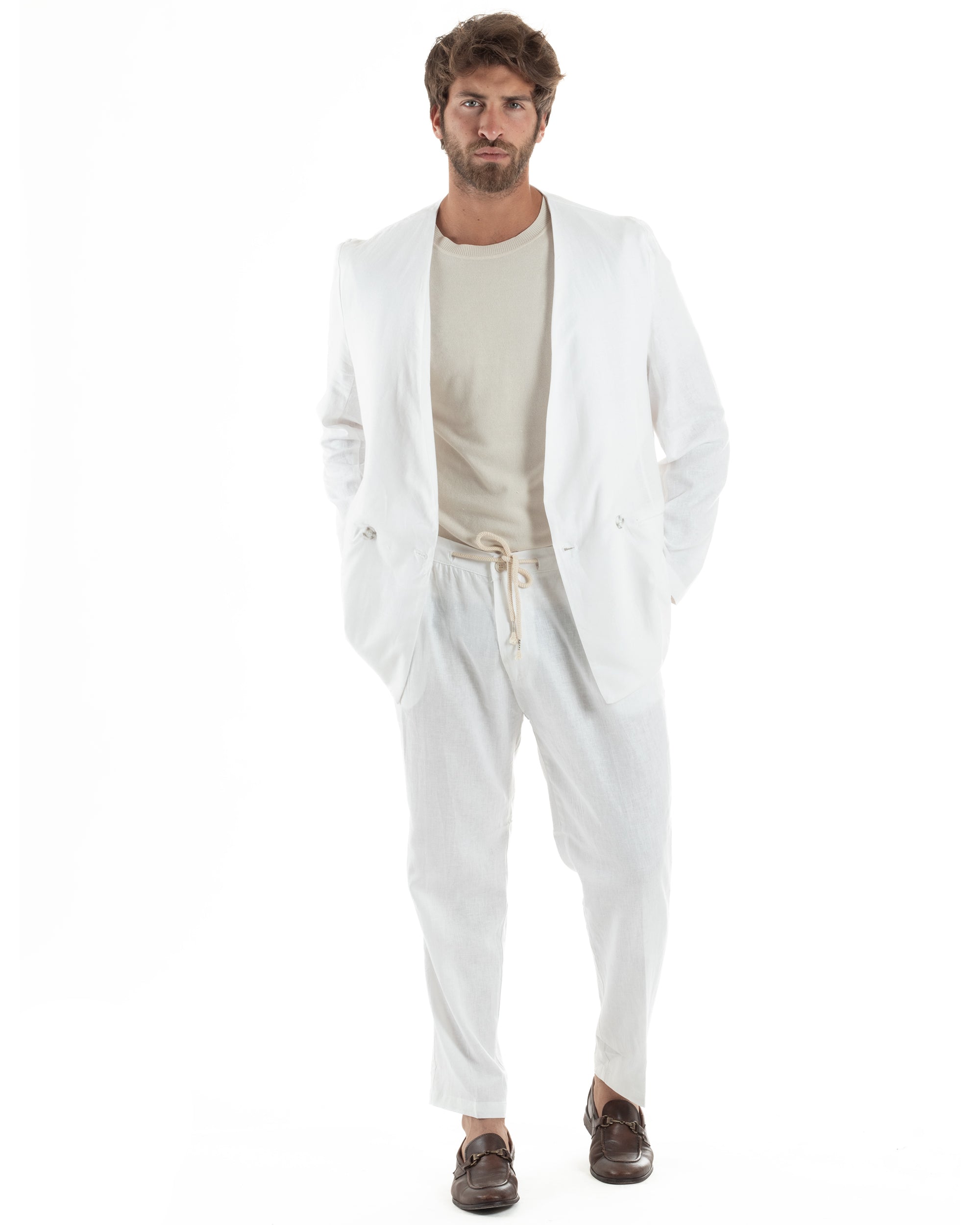 Completo Giacca Pantaloni Lino OU2519A