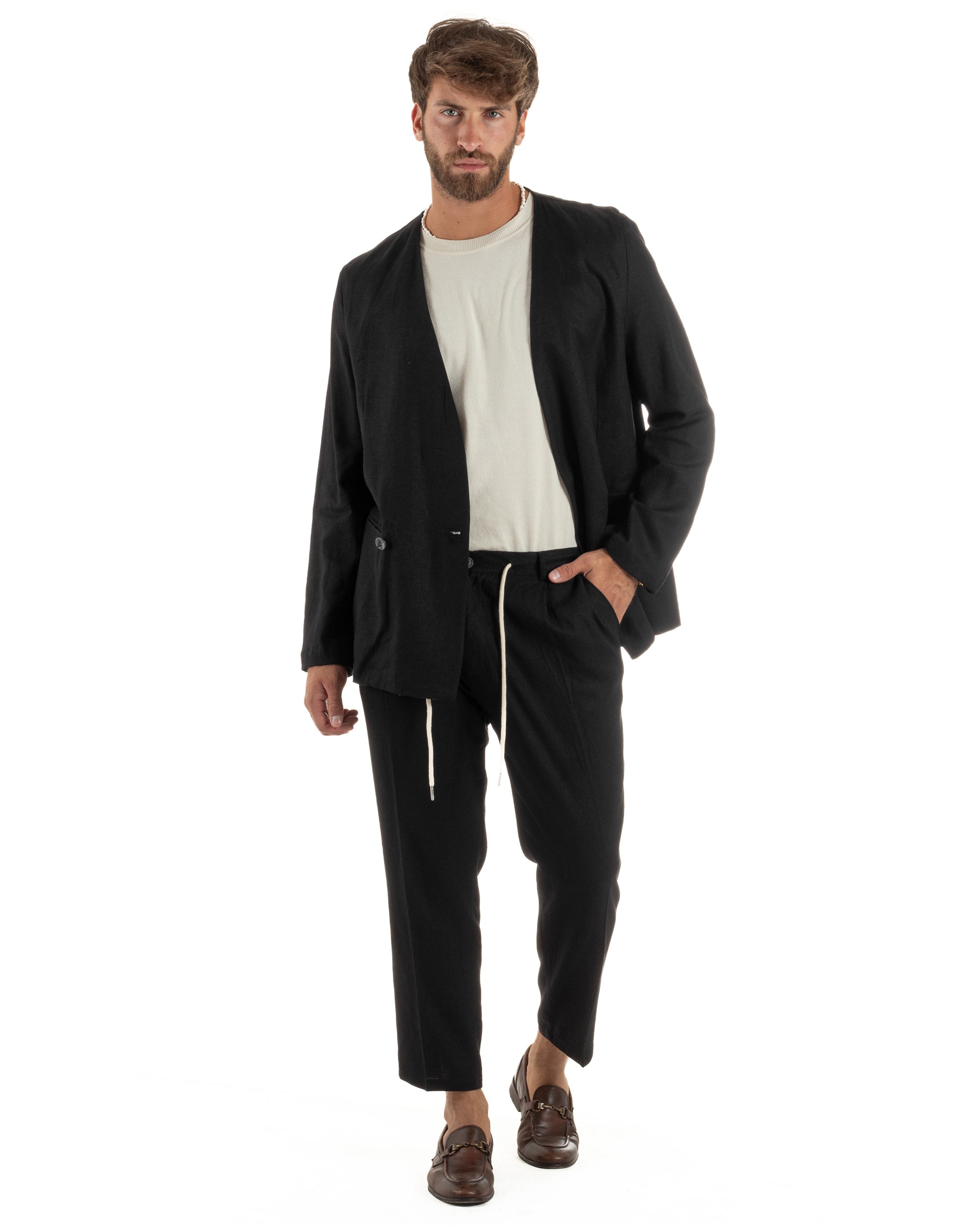 Completo Giacca Pantaloni Lino OU2521A