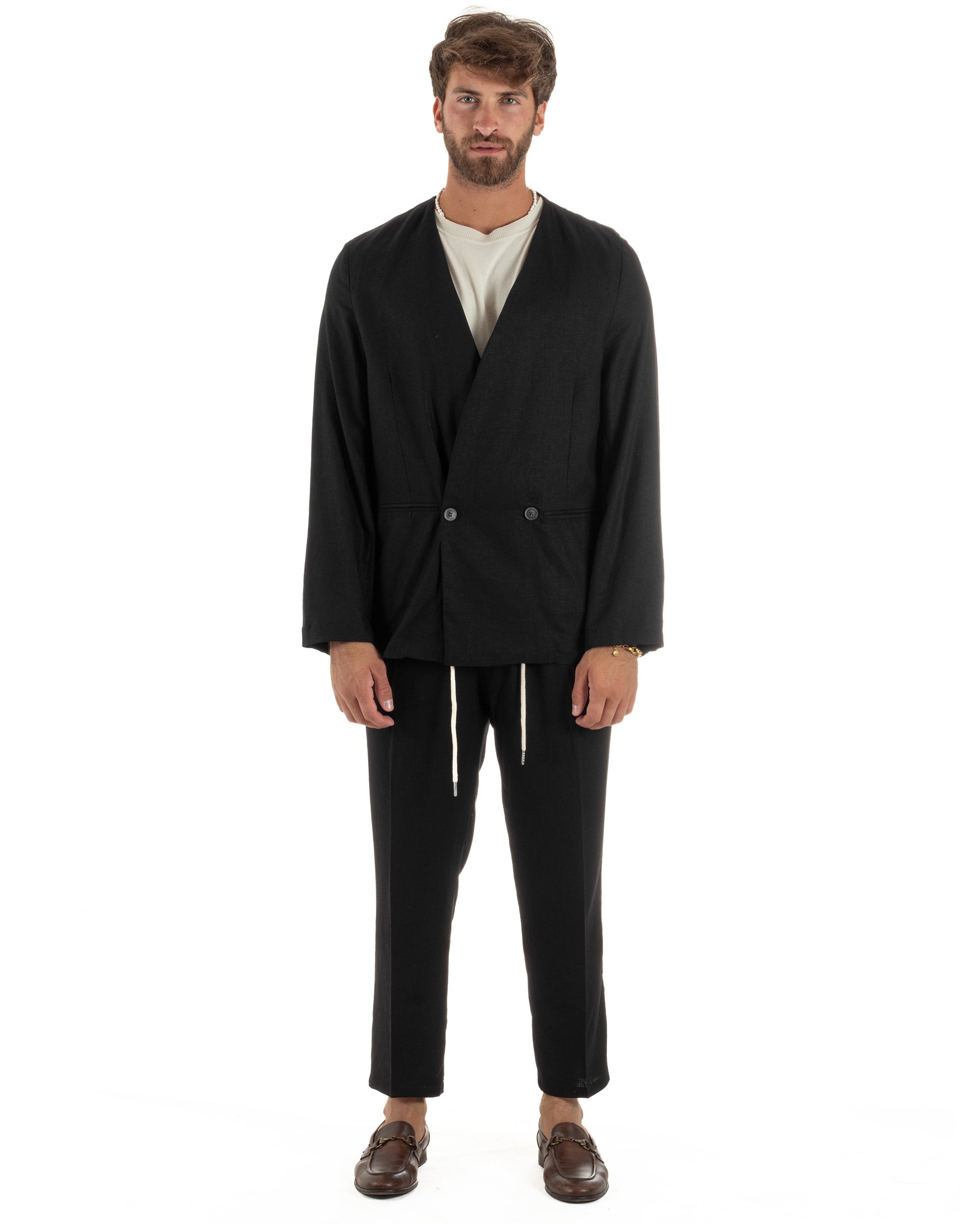 Completo Giacca Pantaloni Lino OU2521A