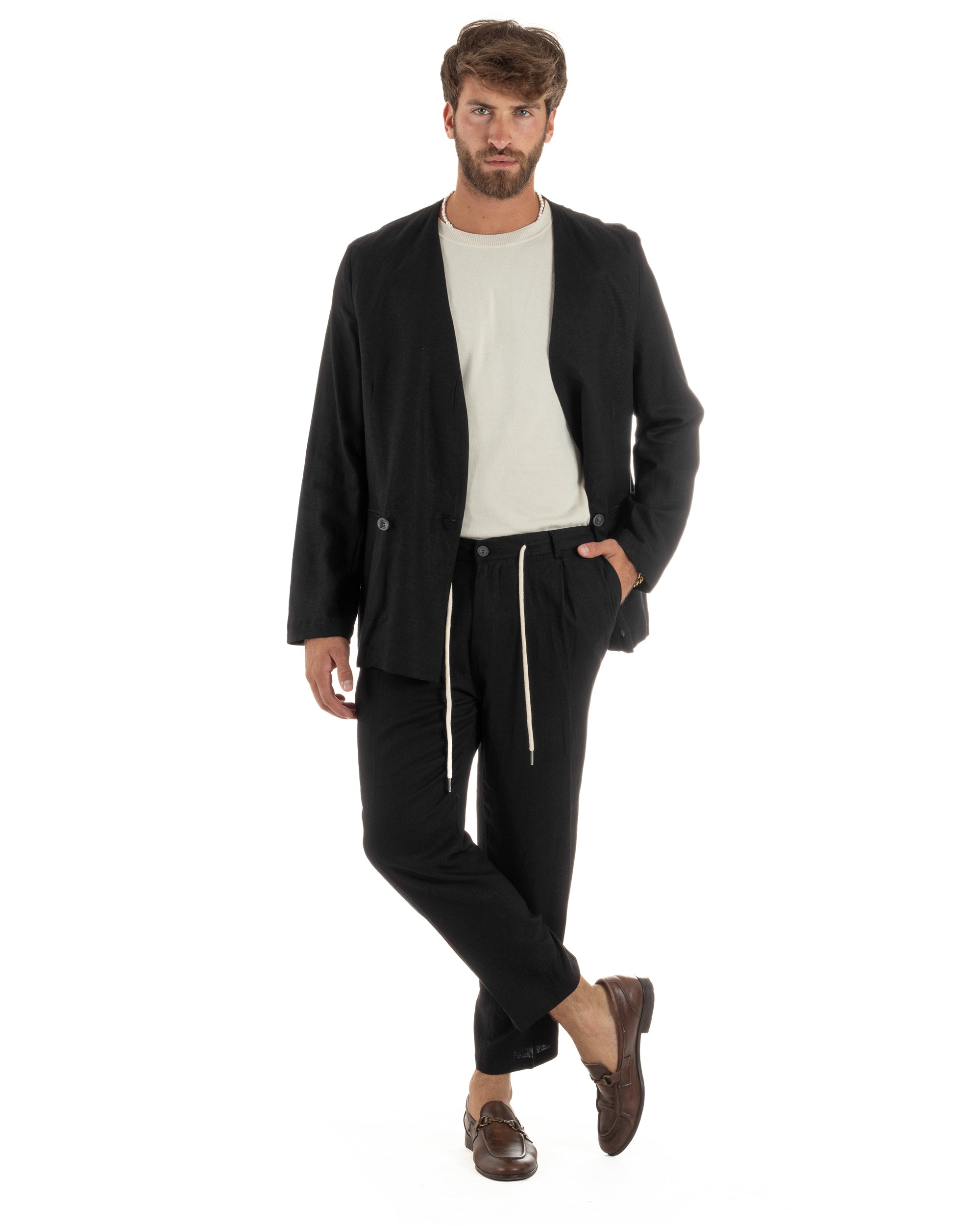 Completo Giacca Pantaloni Lino OU2521A