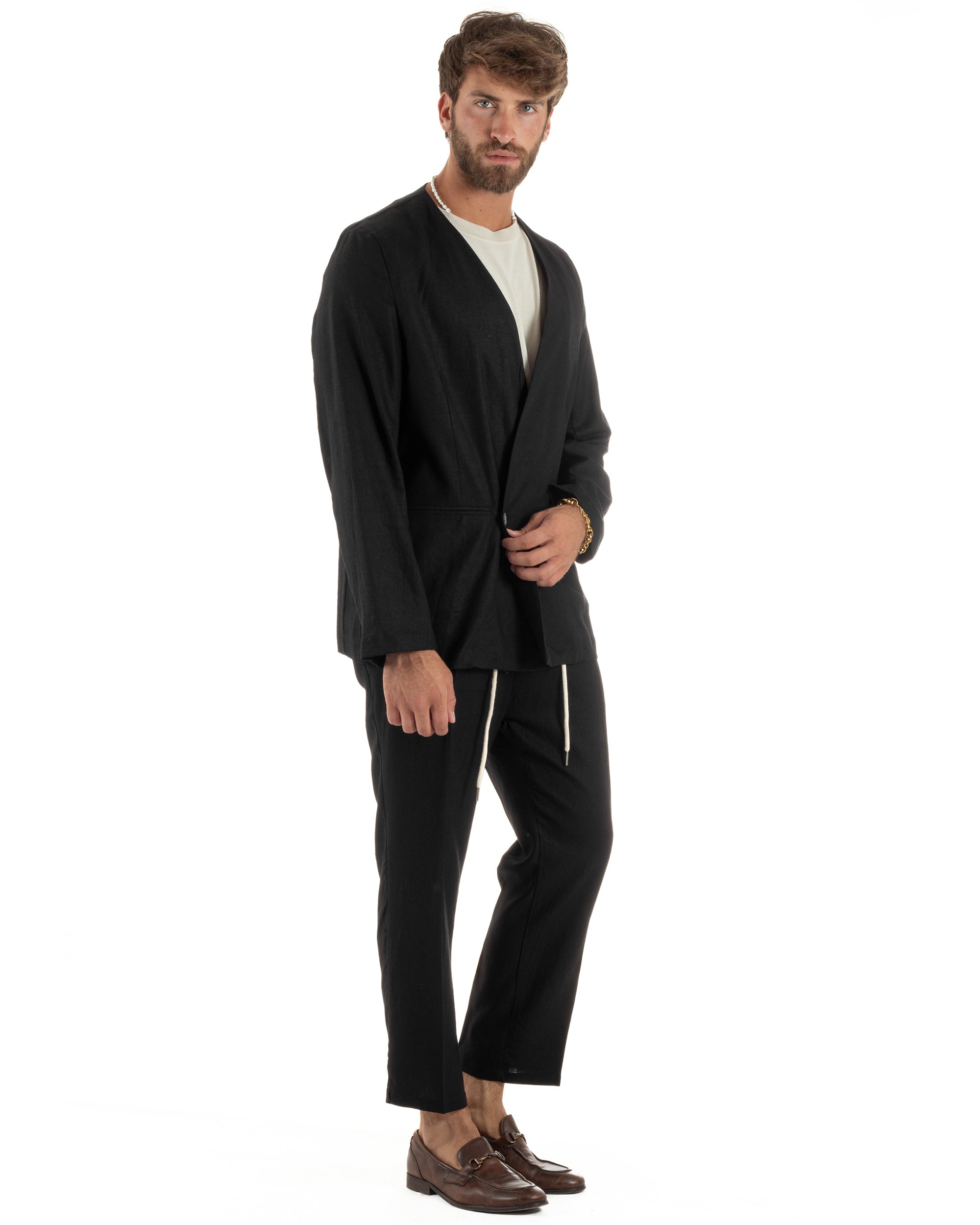 Completo Giacca Pantaloni Lino OU2521A