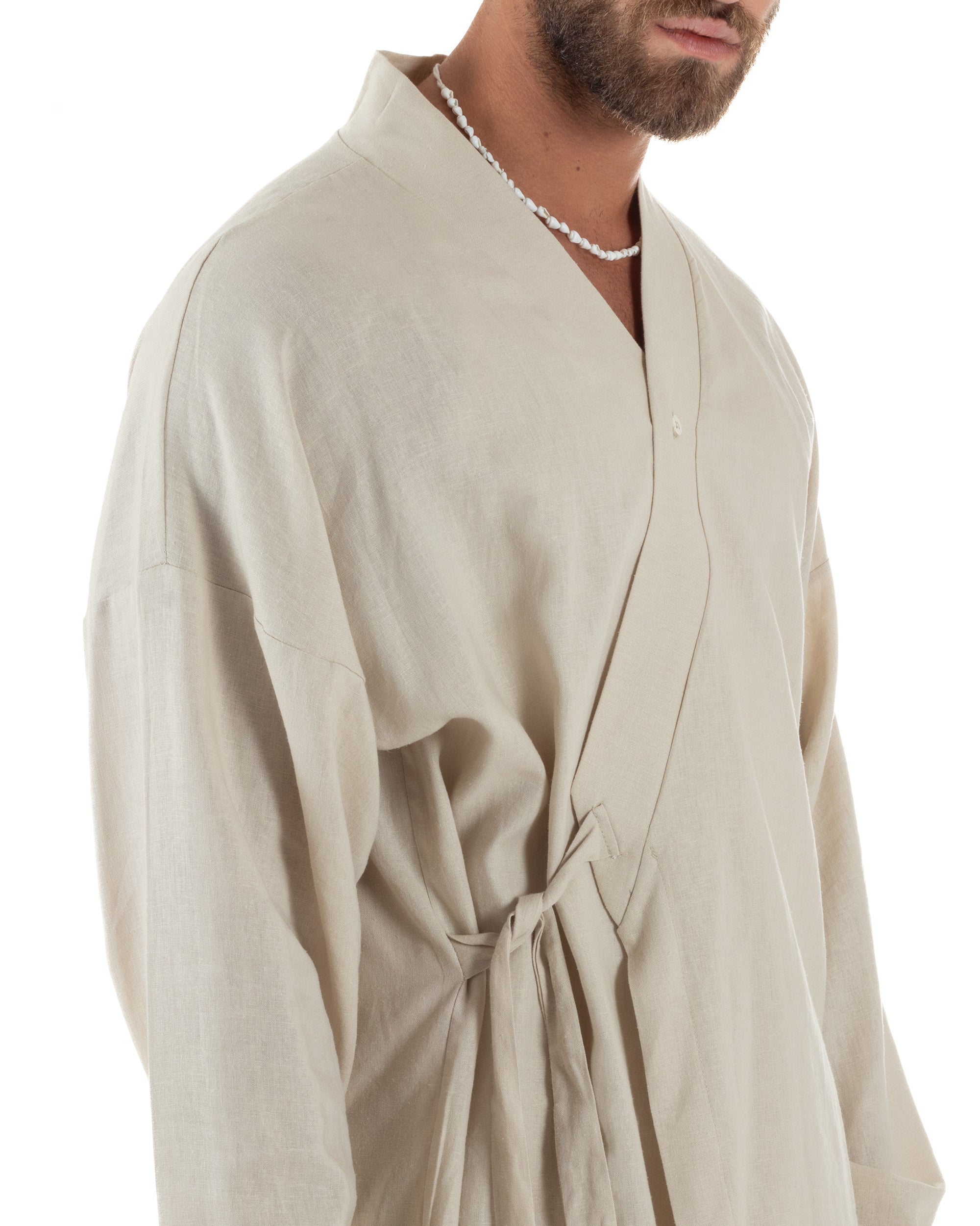 Men's Tracksuit Set PolyCotton Print Warm Tracksuit Hoodie Elastic Pants White GIOSAL-OU2482A
